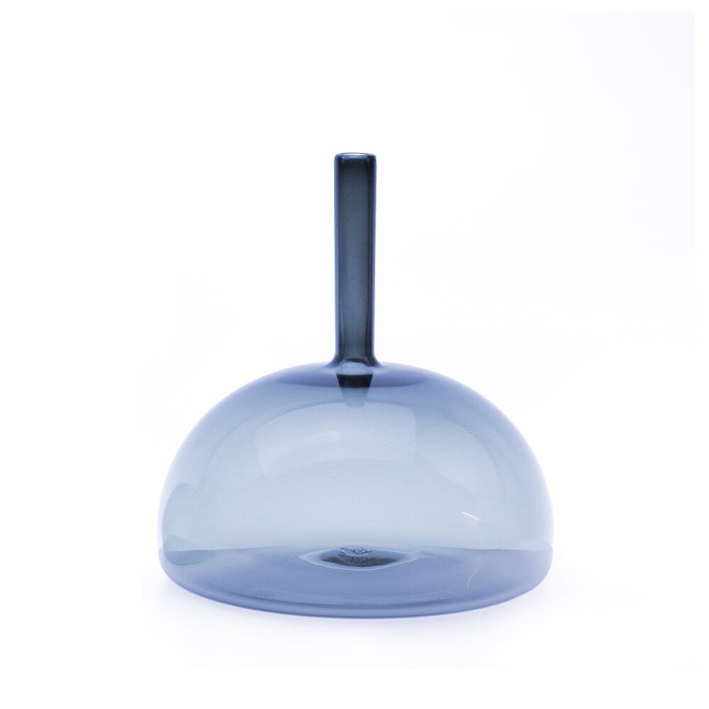 Small Blue Balloon Oil Can Vase