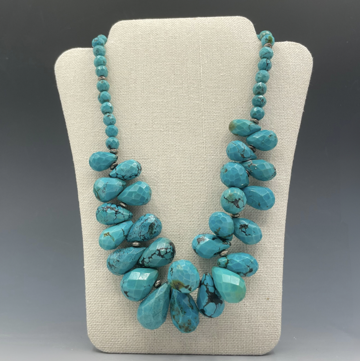 Amazon.com: Chunky Freeform Turquoise Statement Necklace with Metallic  Accents : Handmade Products