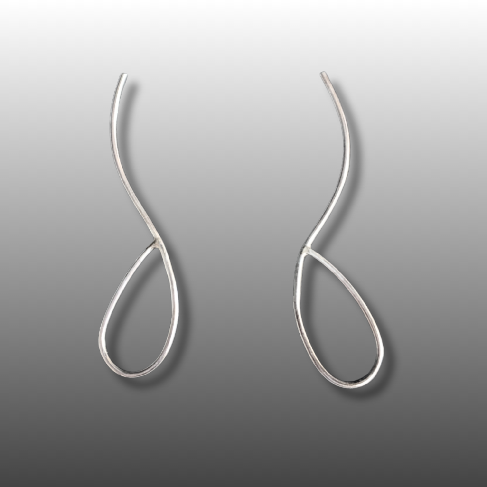 Oval Squiggle Post Earrings