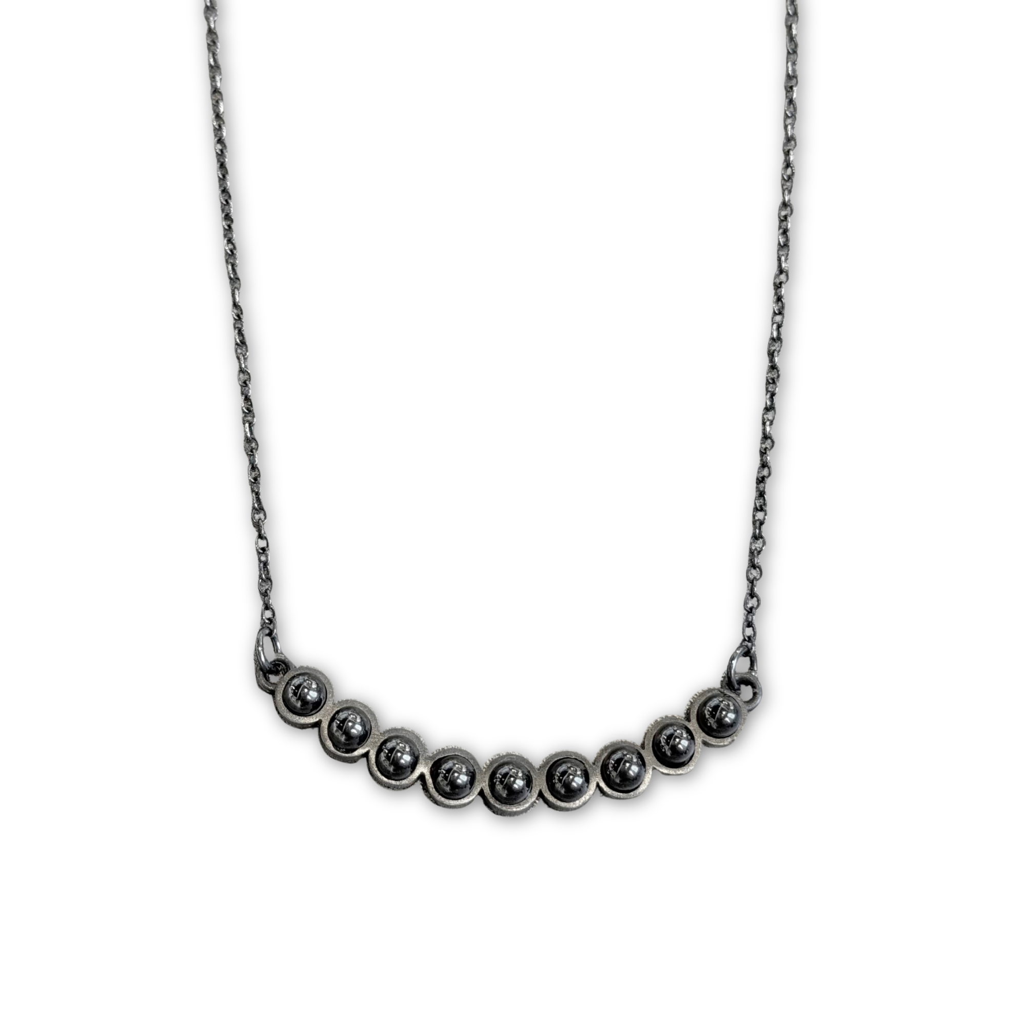 Hematite Arc Necklace