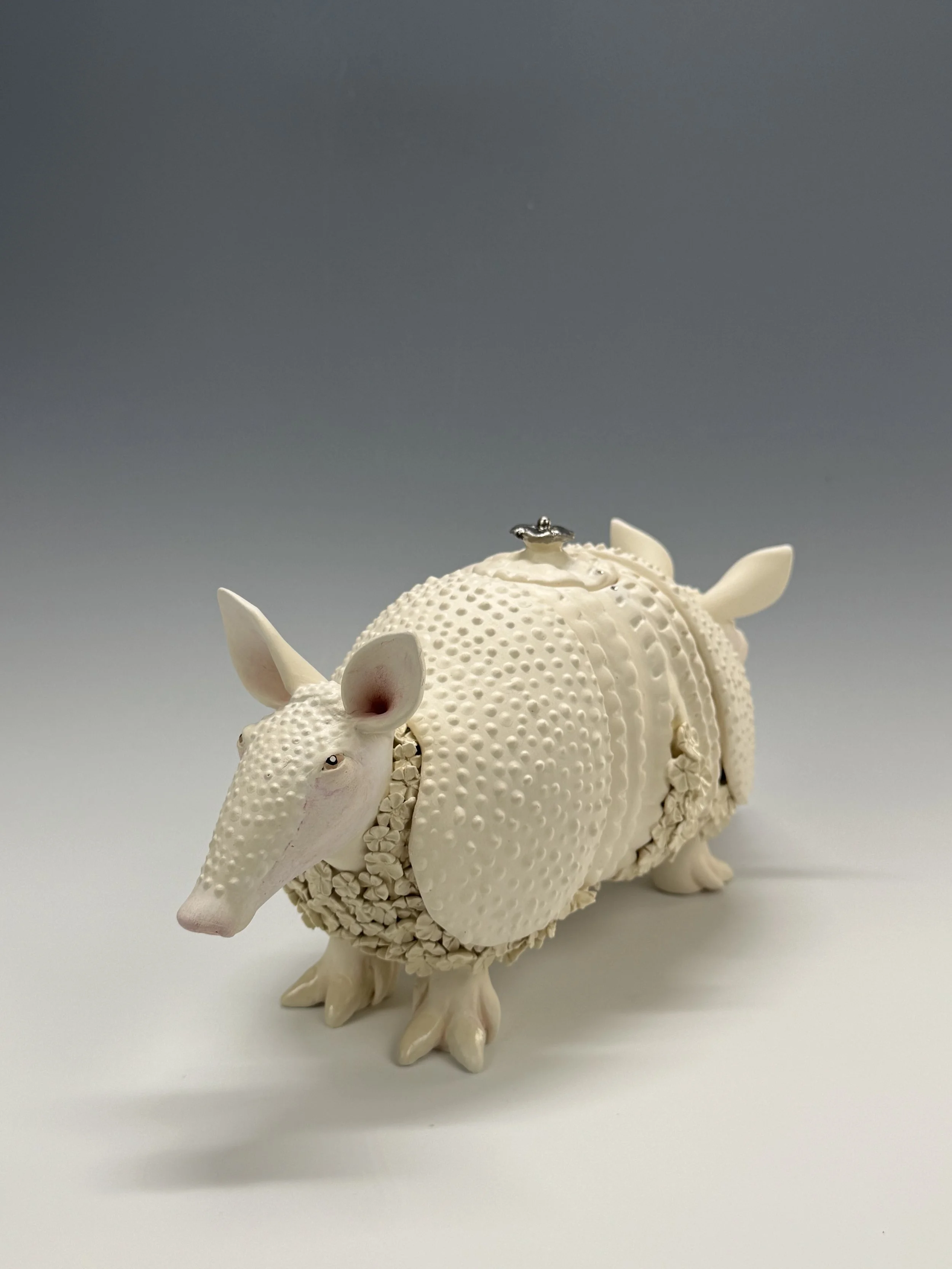 Double Armadillo Lidded Vase