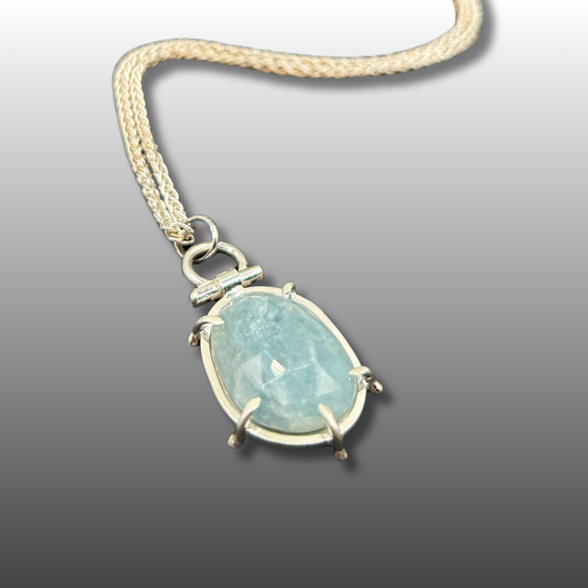 Aquamarine Sterling Silver Necklace