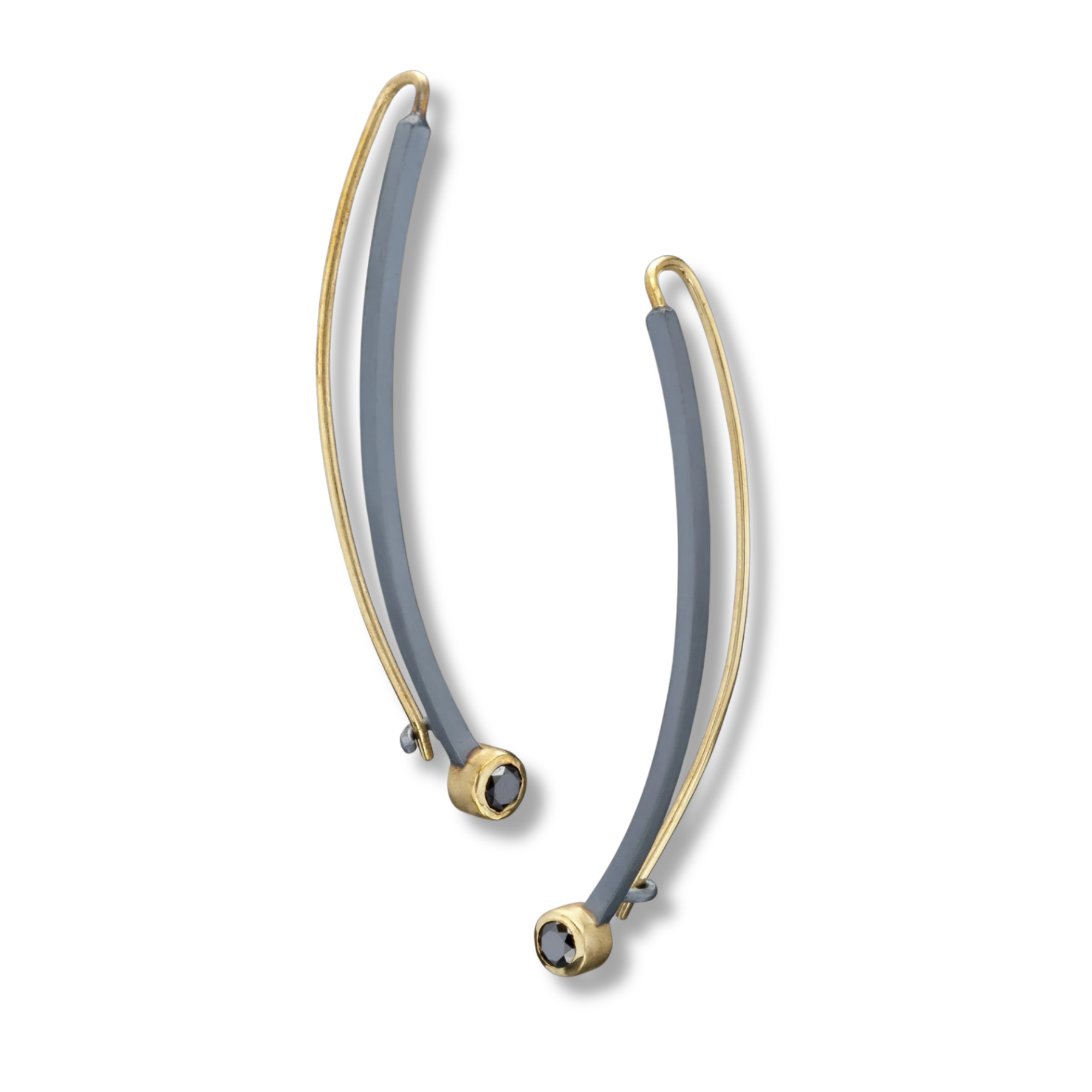 Face Framer Earrings w/ black diamonds