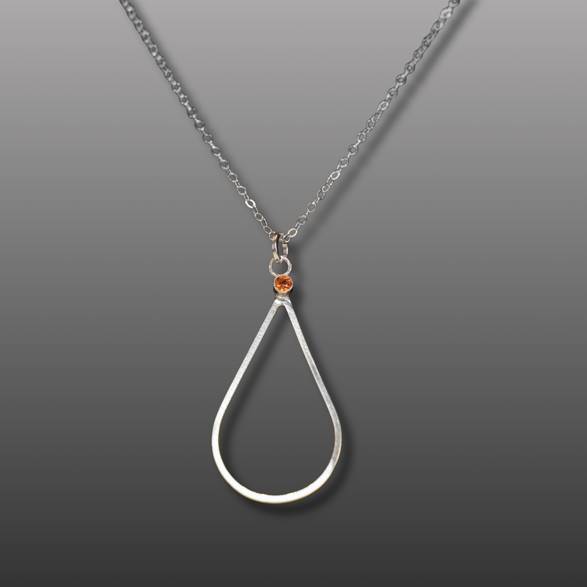 Citrine Teardrop Neckalce