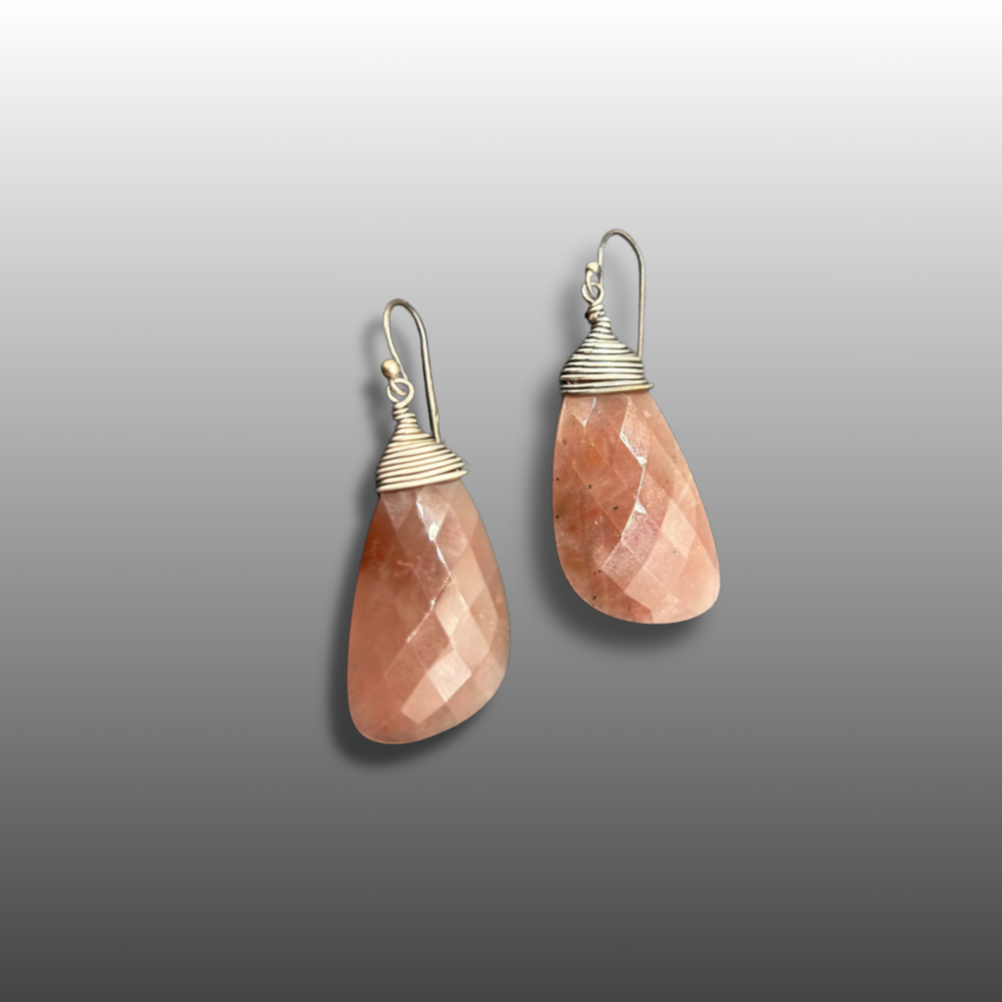 Cherry Faceted Quartz Earrings