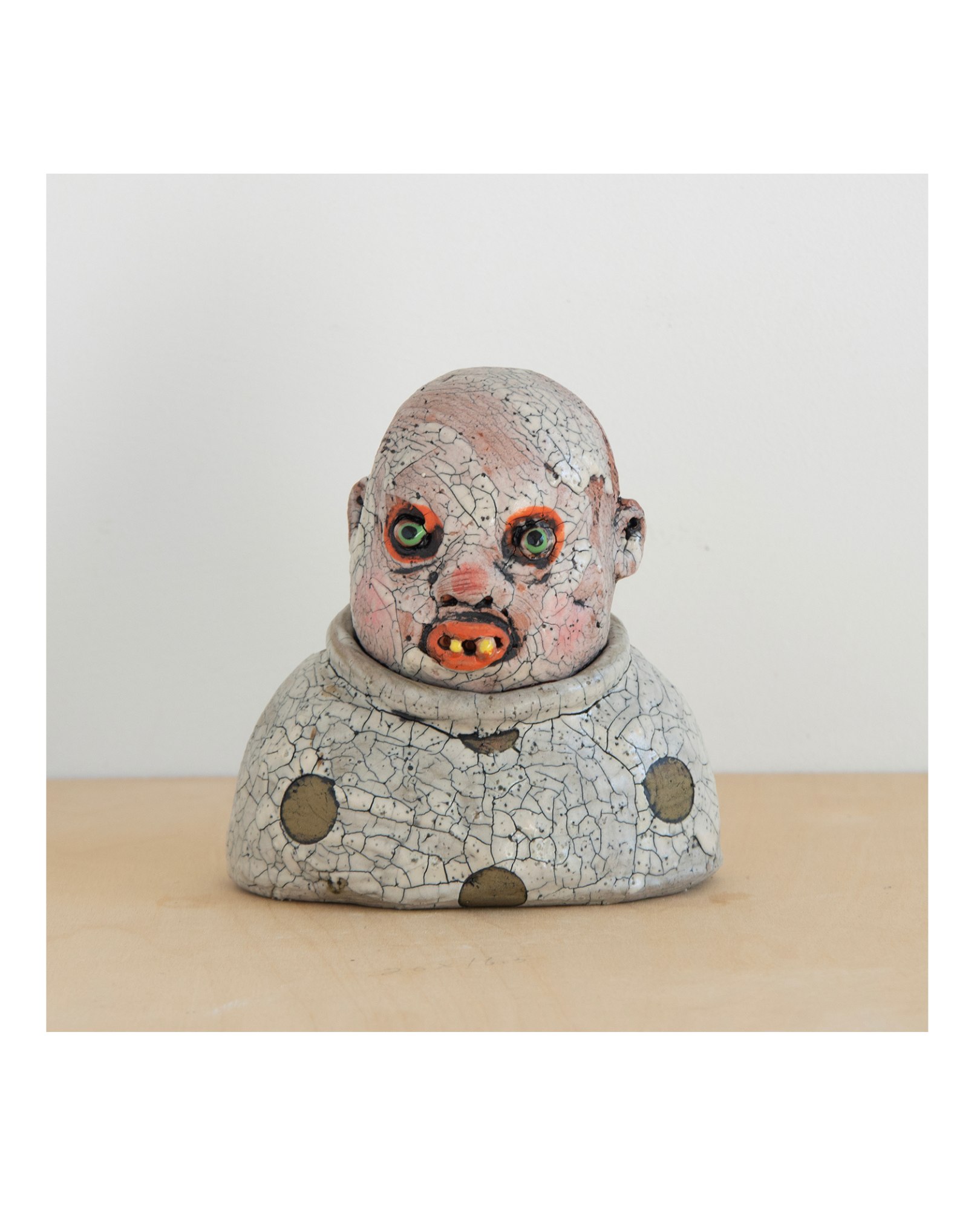 Bust (Green with White dots)