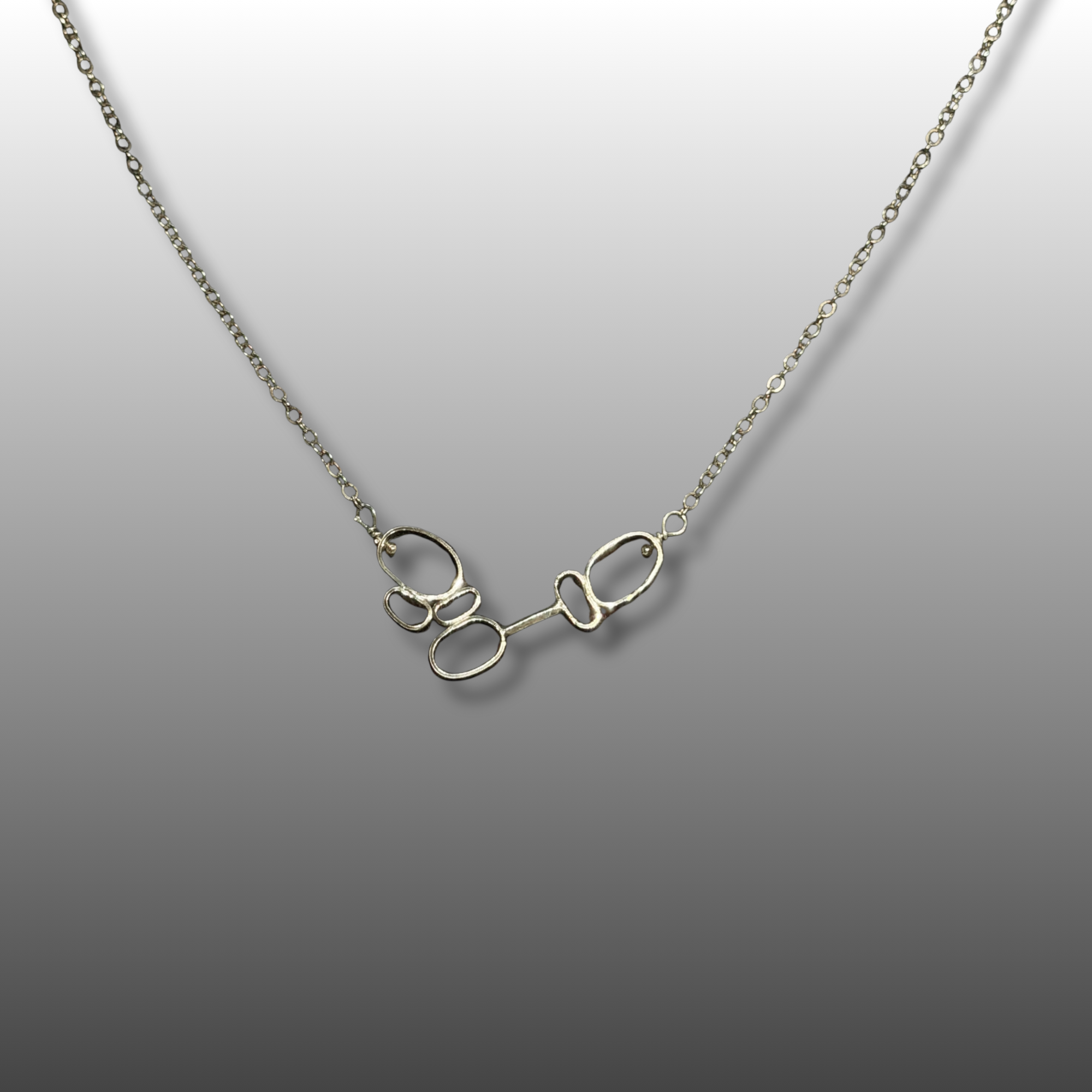 Sterling Silver Ovals Necklace