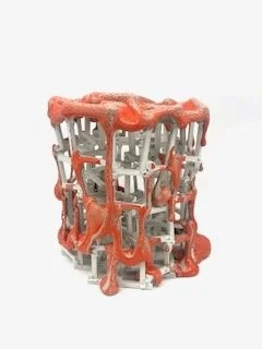 Scaffolded Vessel in Orange