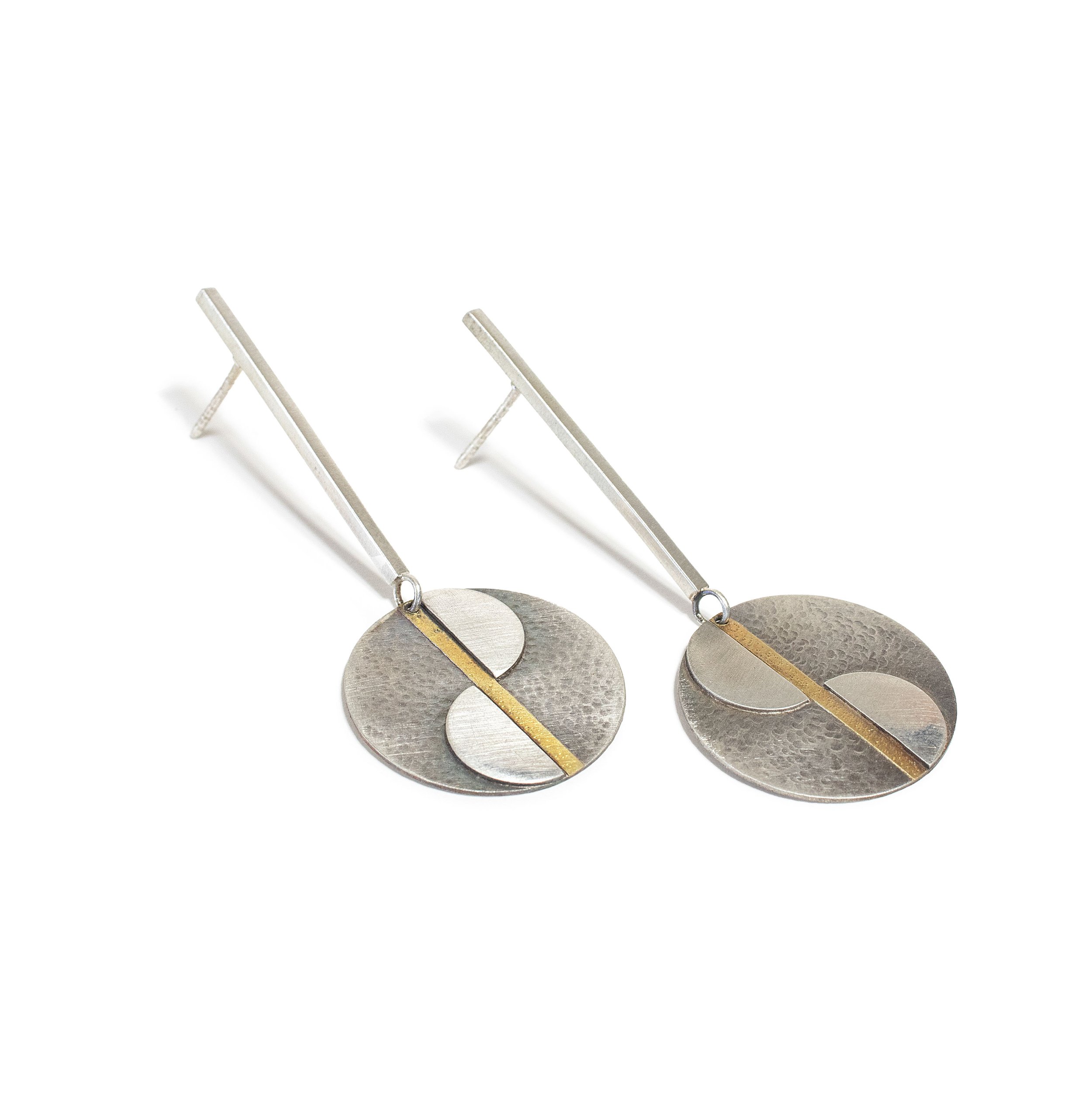Sterling Silver and 24kG earrings