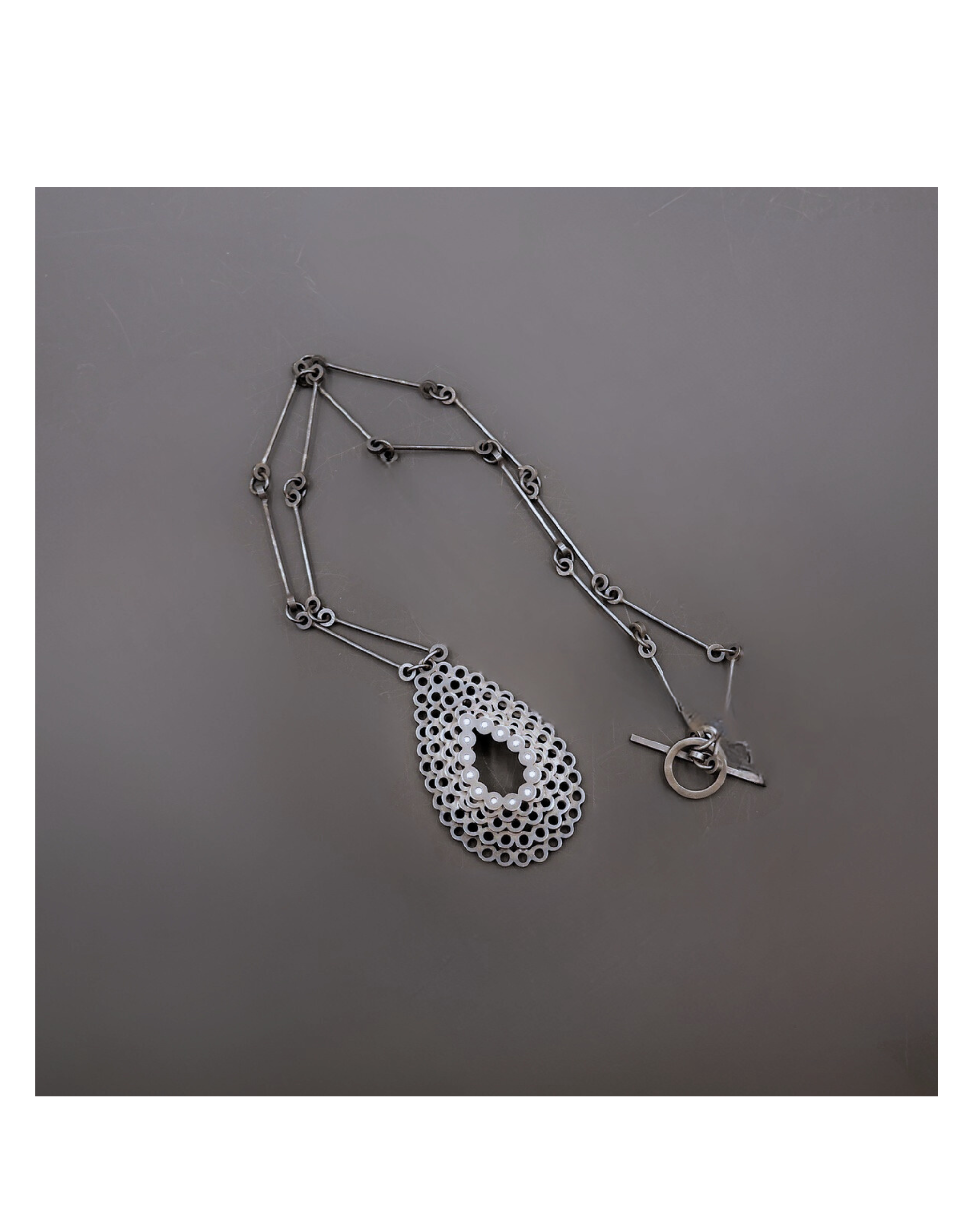 Teardrop and diamond necklace