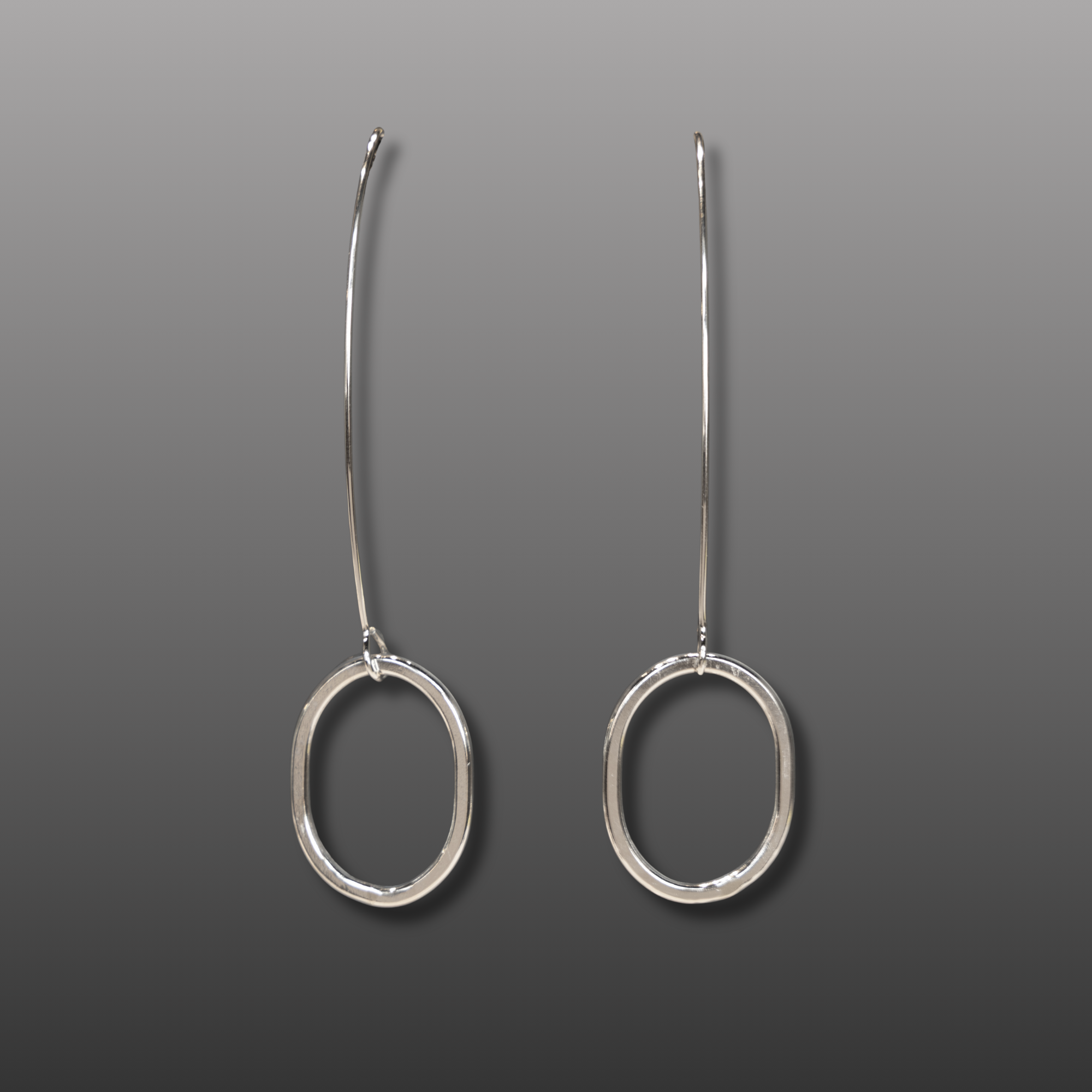 Long Sterling Silver Dangle Earrings