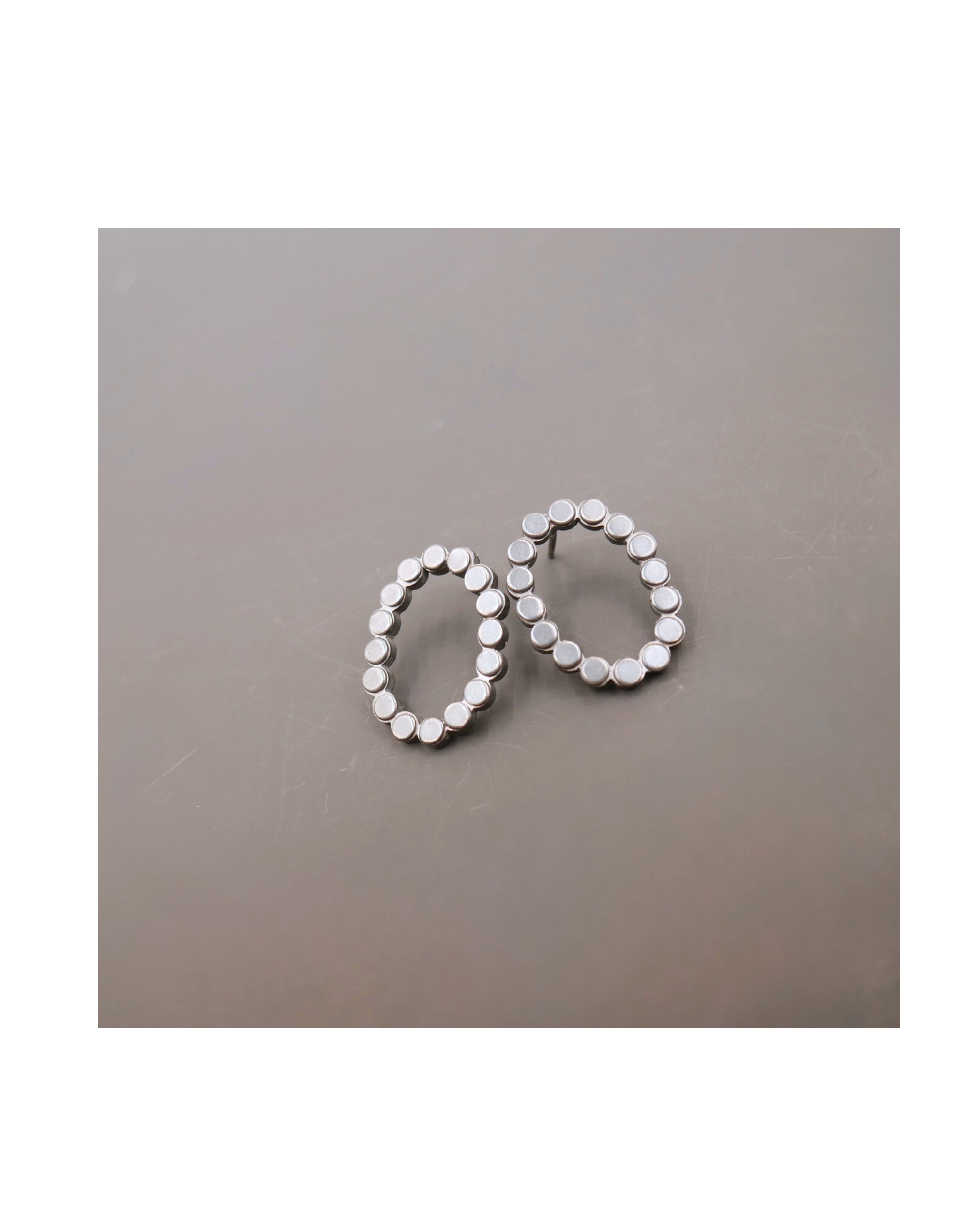 Oval Dot Posts Oxidized