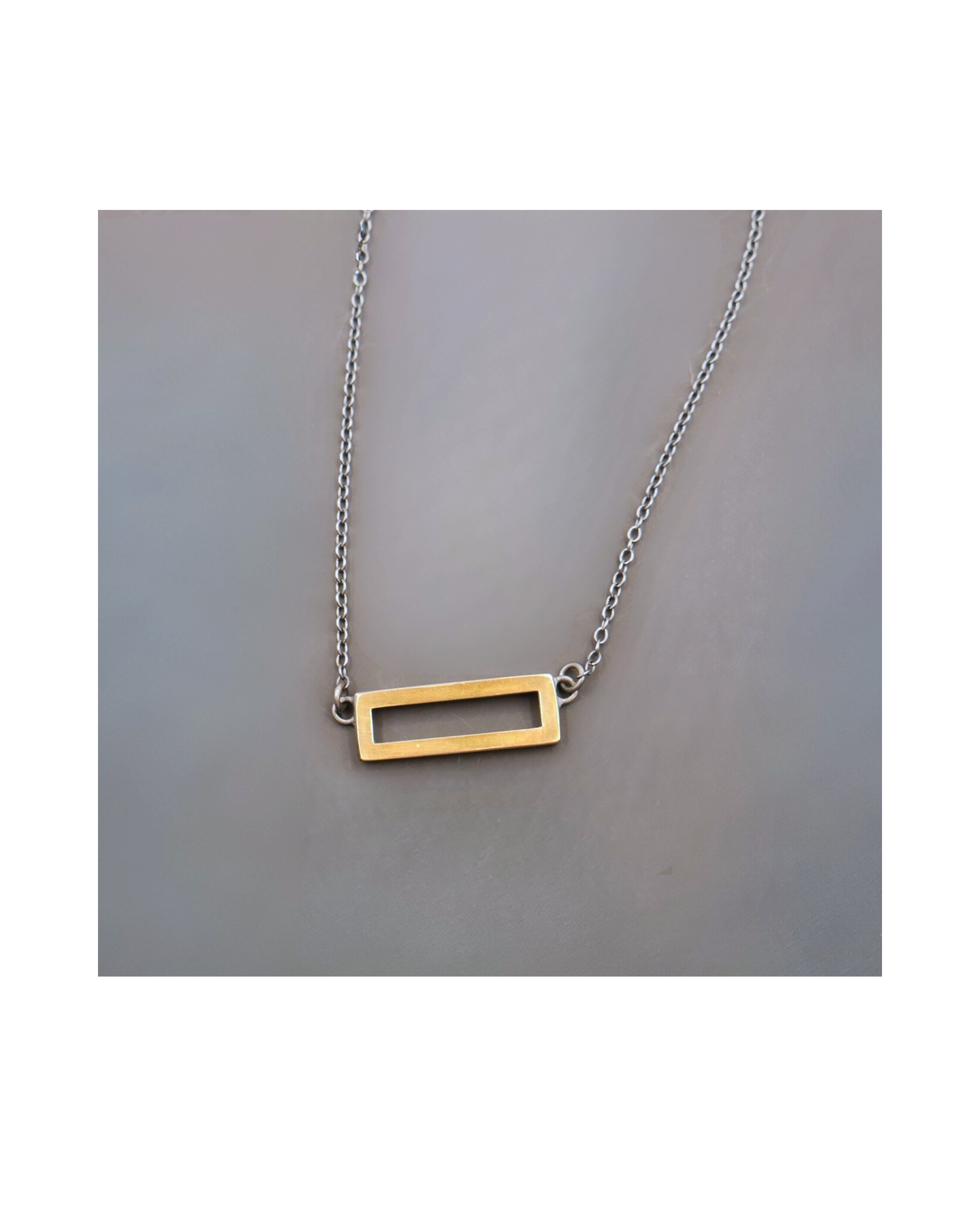 22K Rectangle Necklace