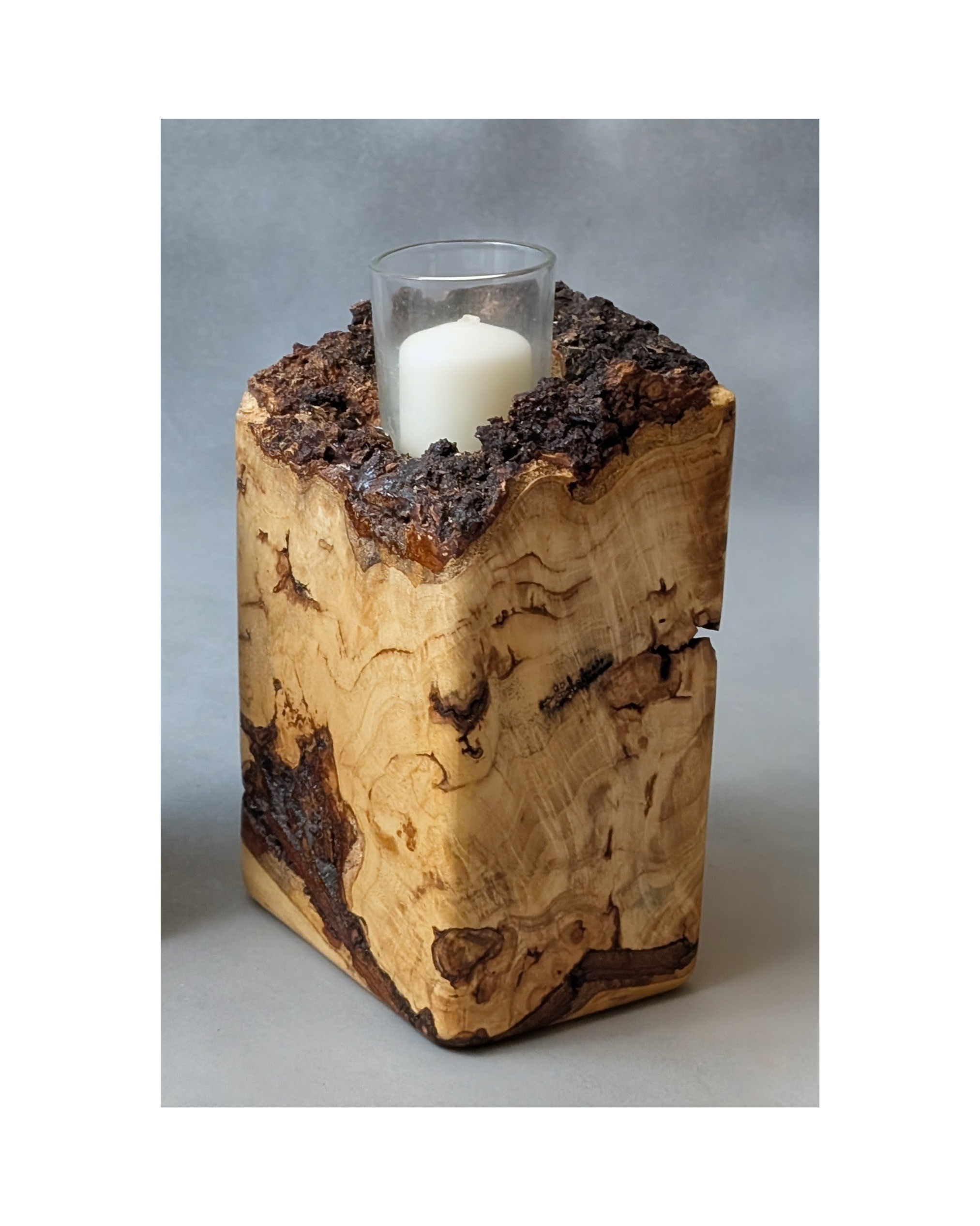 Honey Locust Burl Candle Holder