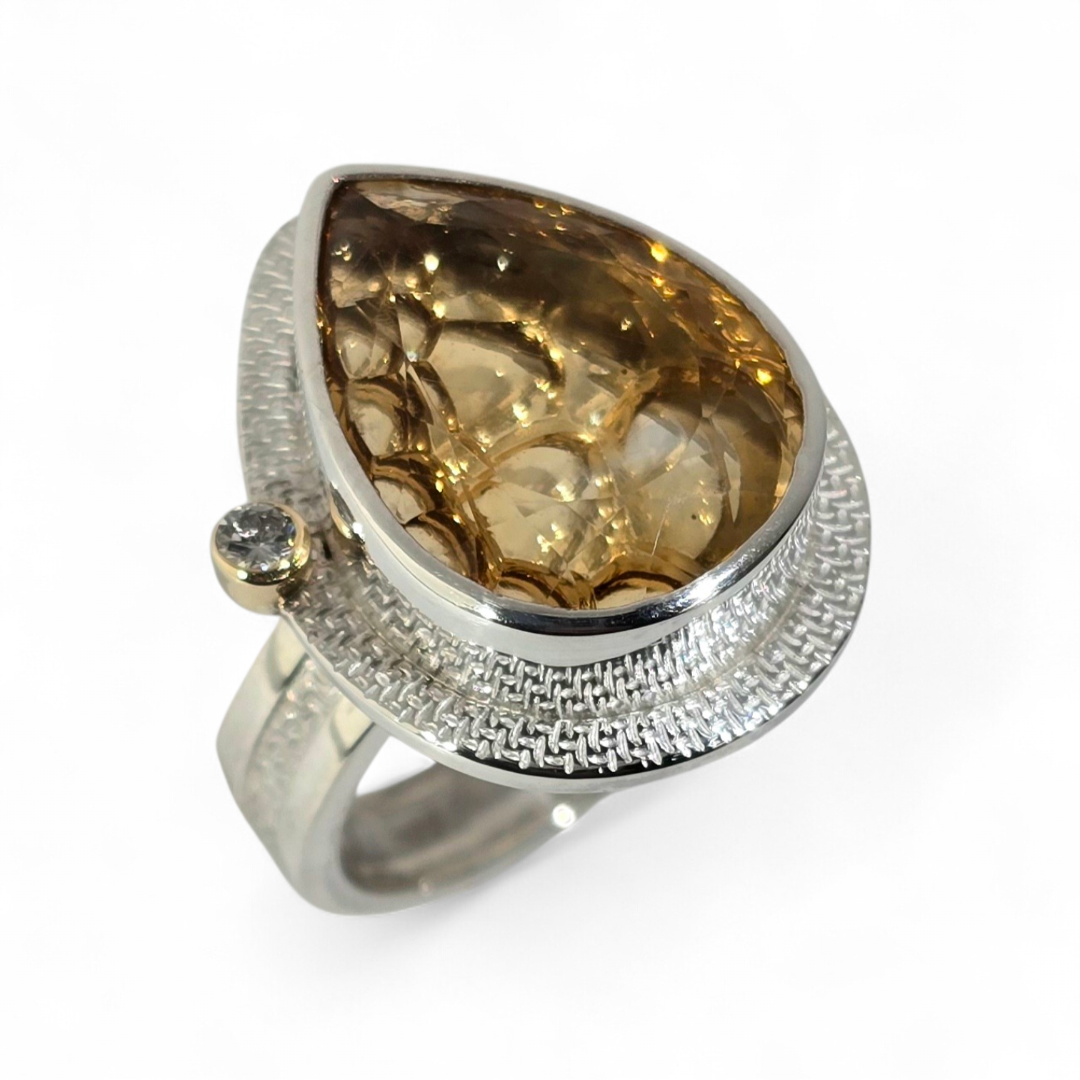 Bubble Citrine Ring