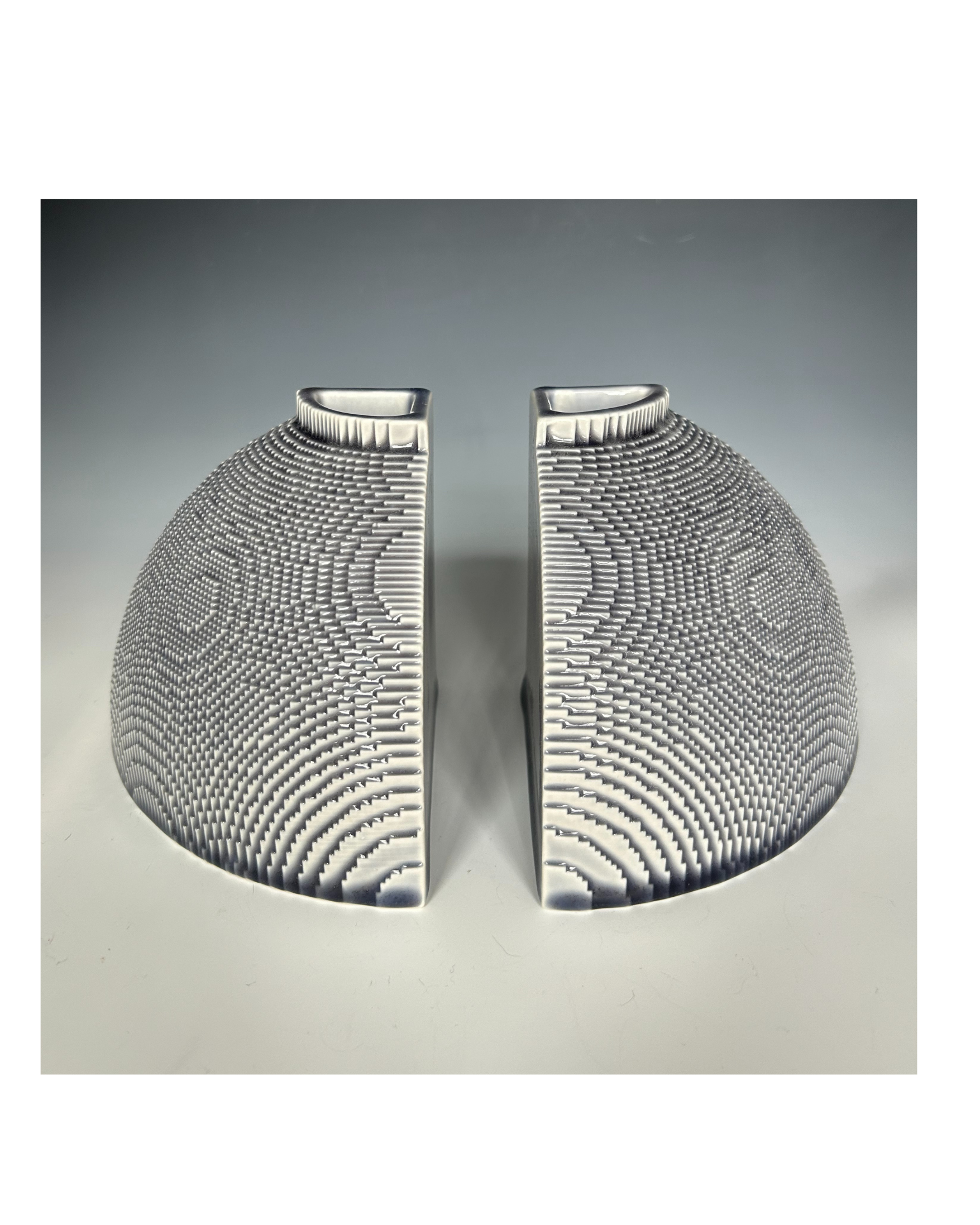 Medium Amethyst Bookend Vase Pair