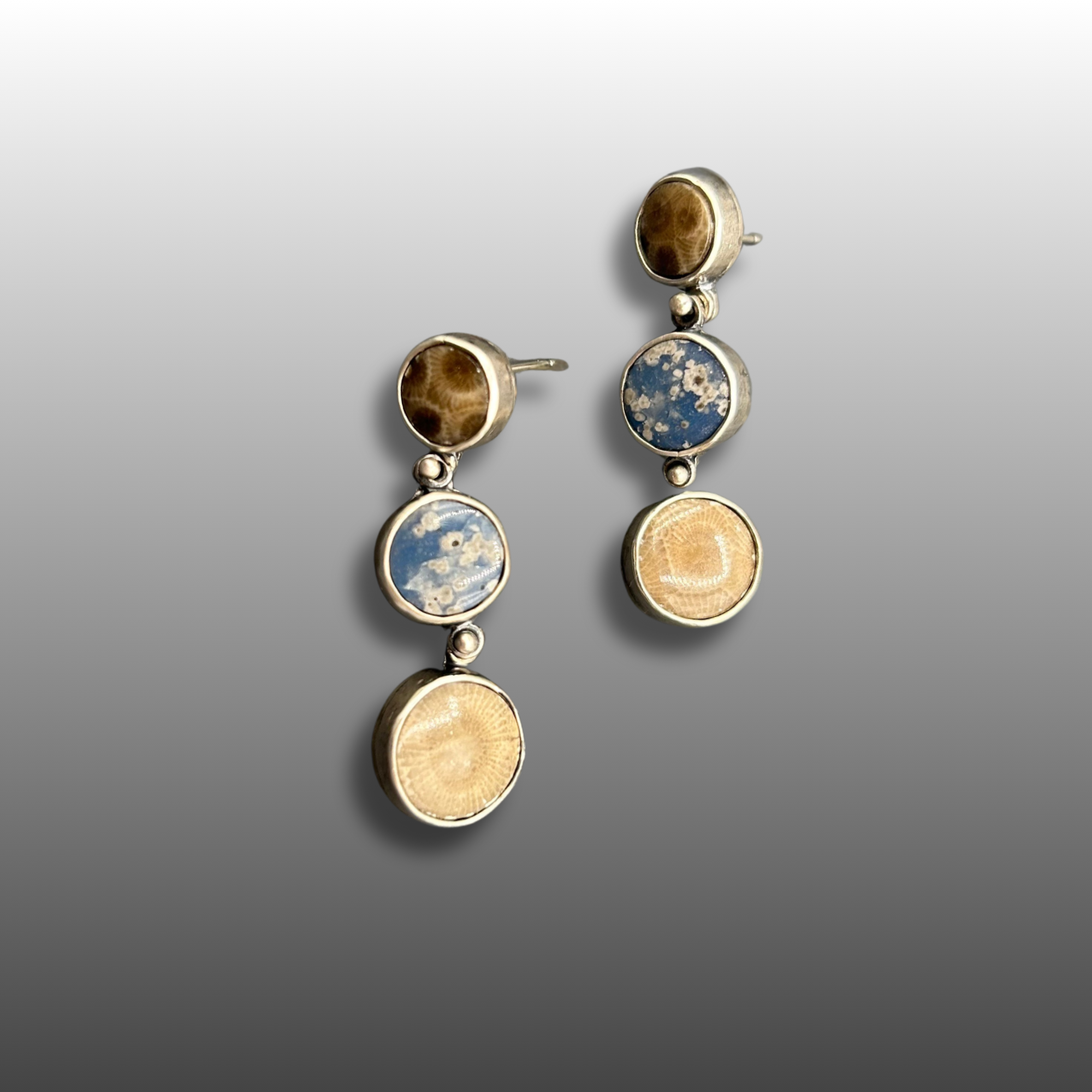 3 Stone Leland & Petosky Earrings