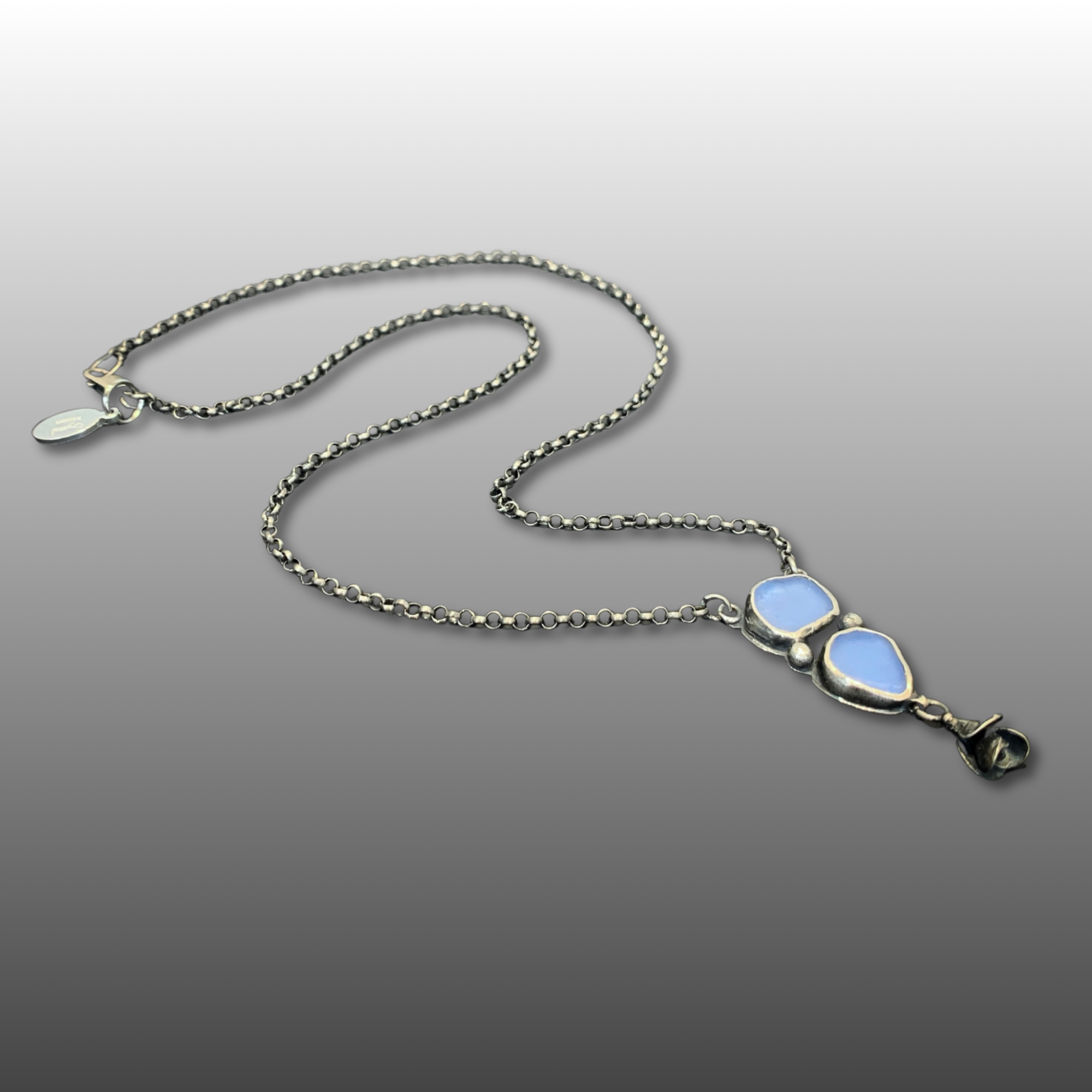 Beach Glass Blue Necklace