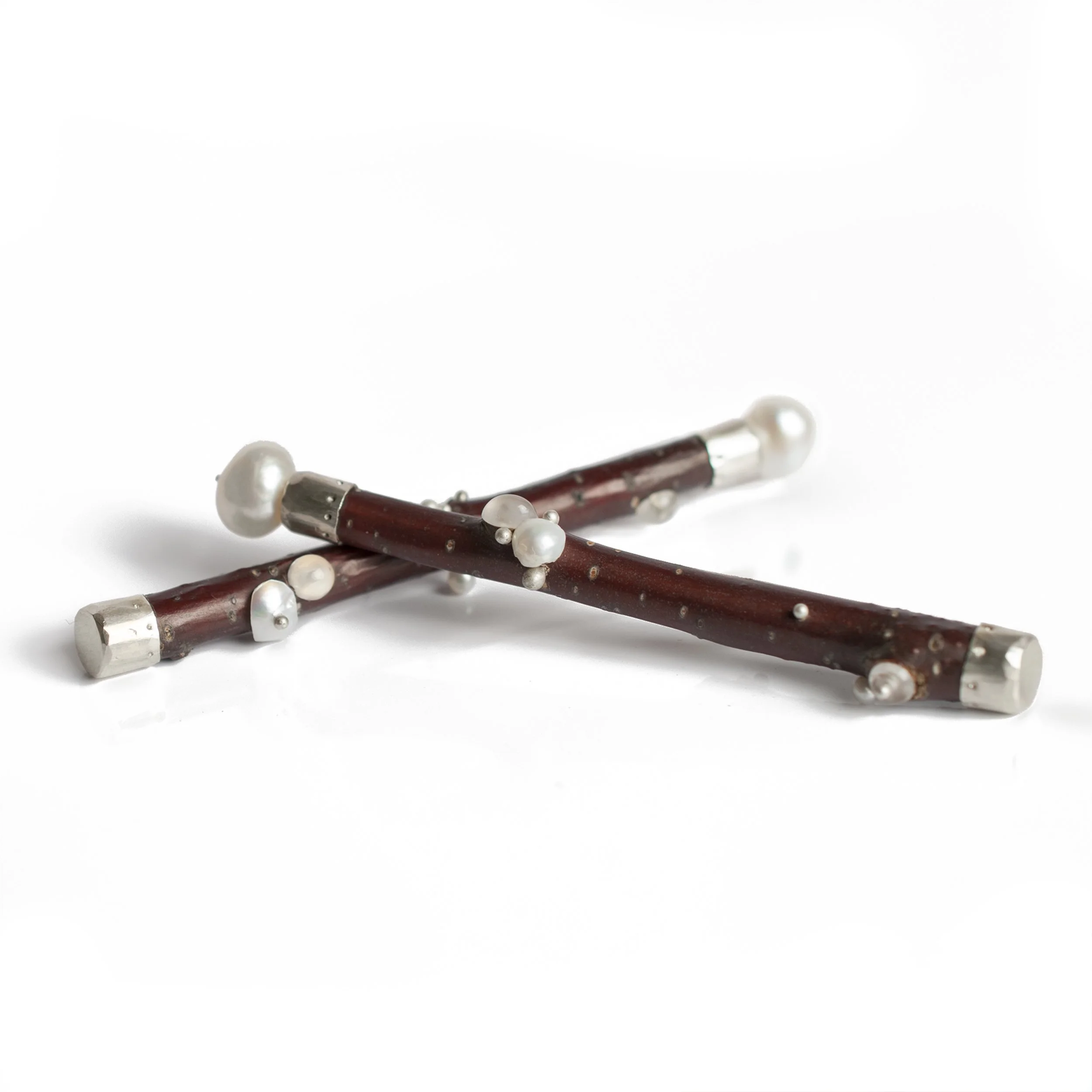White Rot Fungus on Cherry Earrings