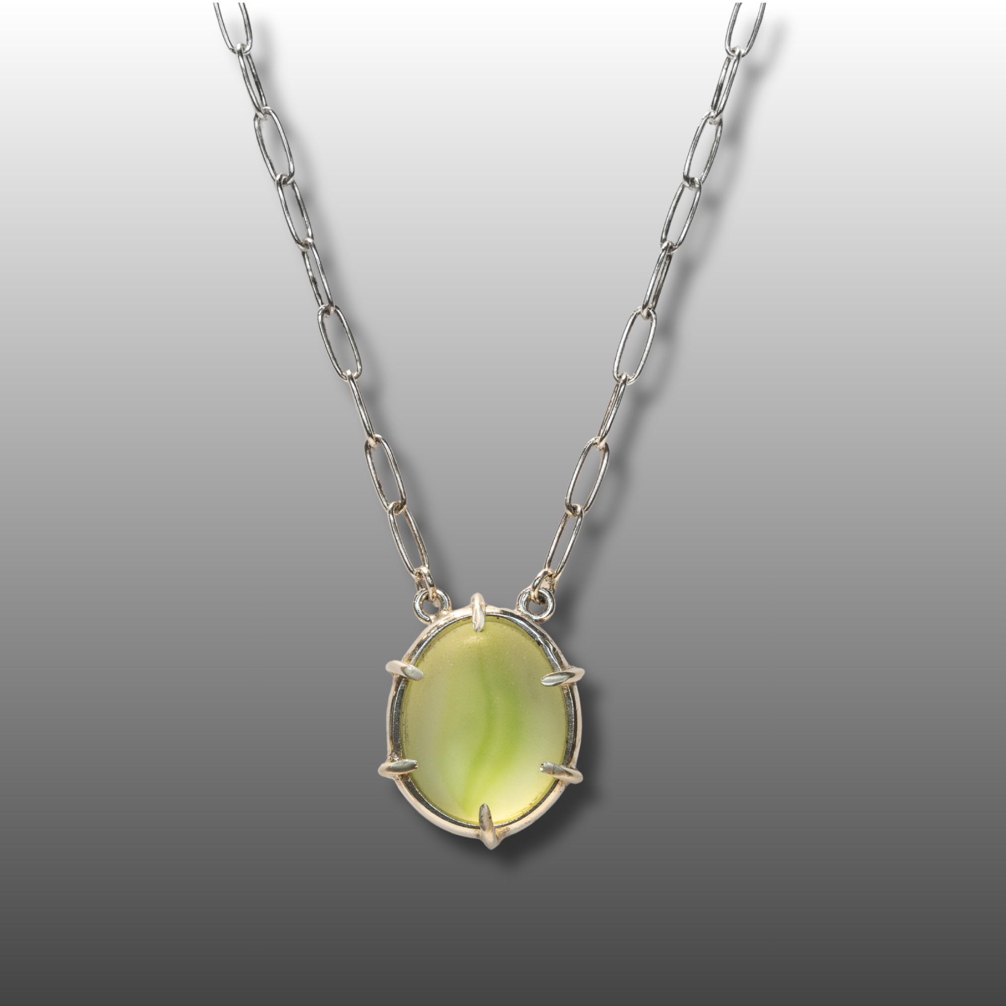 Sterling Silver Beach Glass Necklace