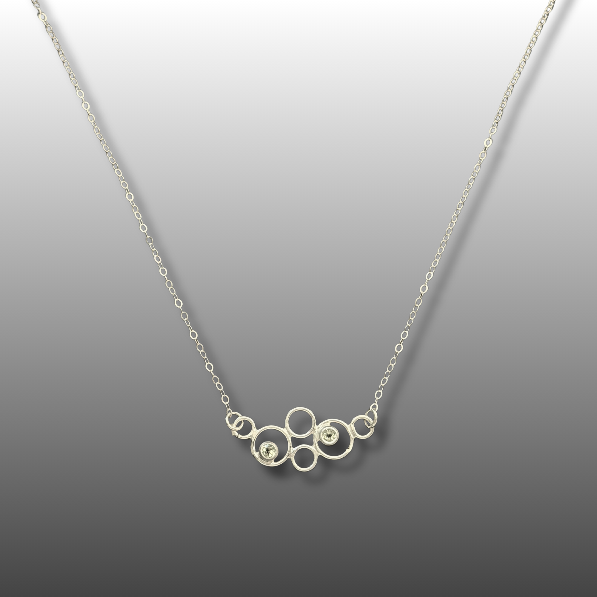 Sterling Silver Necklace & Peridot Necklace