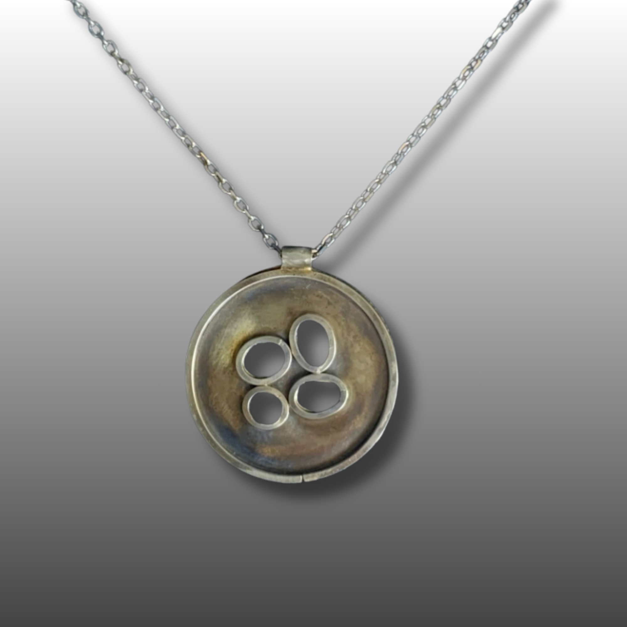 Large Circle Necklace with cut outs