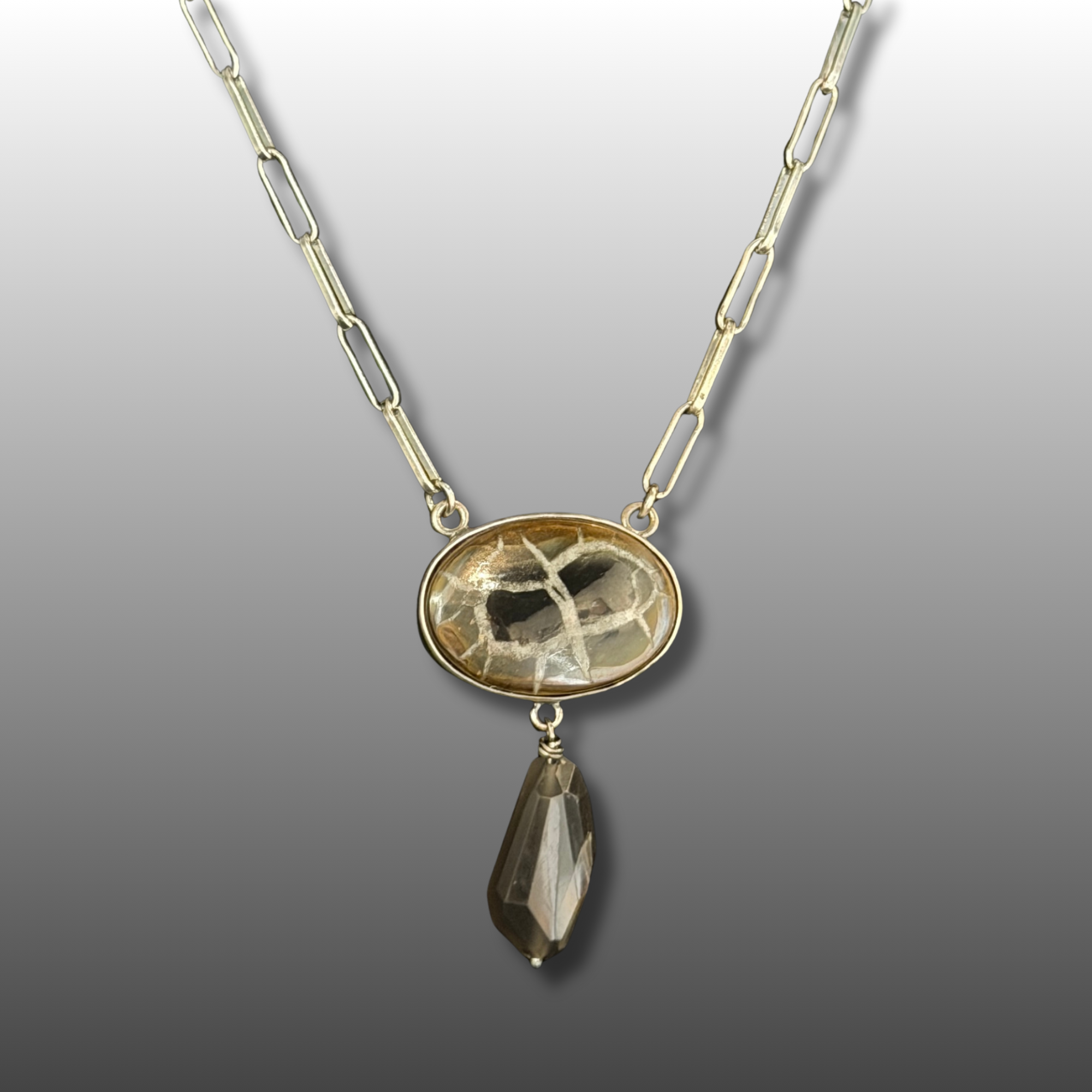 Septarian & Tourmaline Necklace