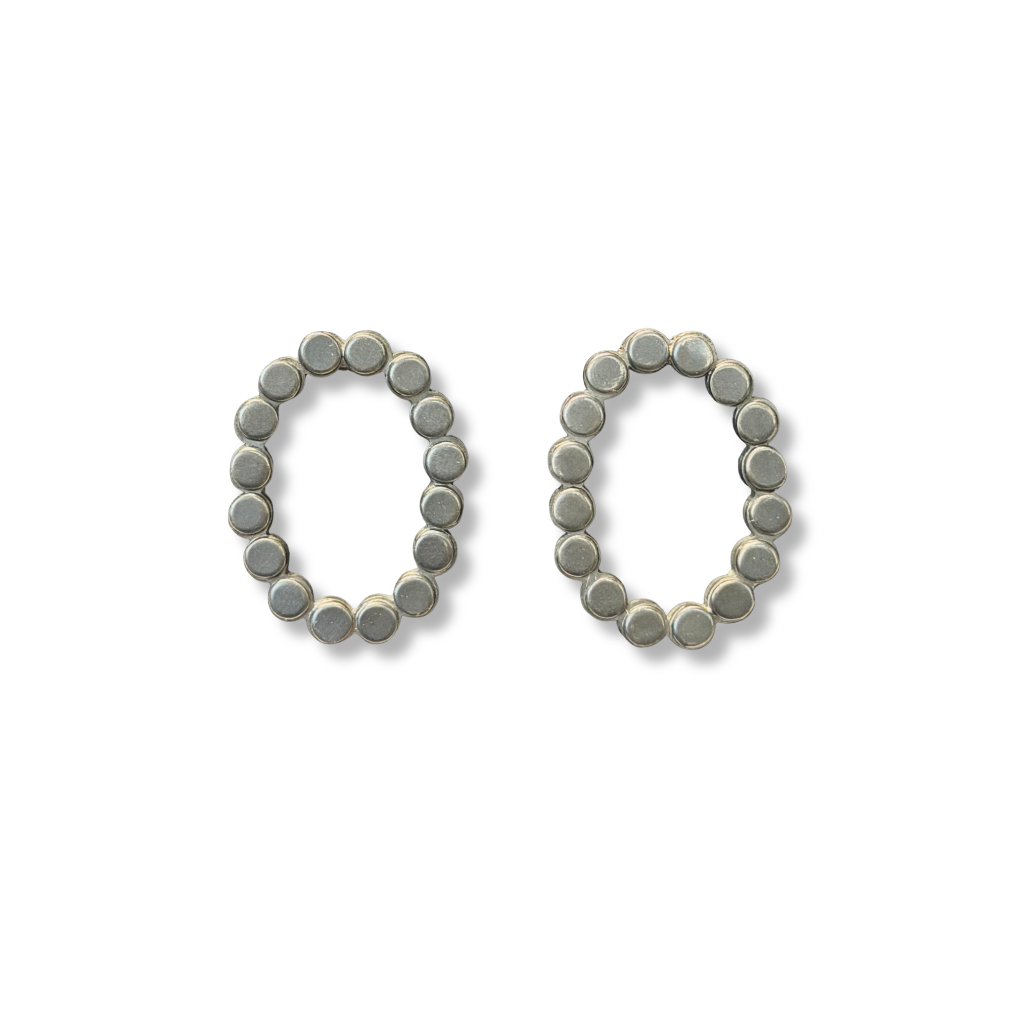 Oval Dot Posts Oxidized