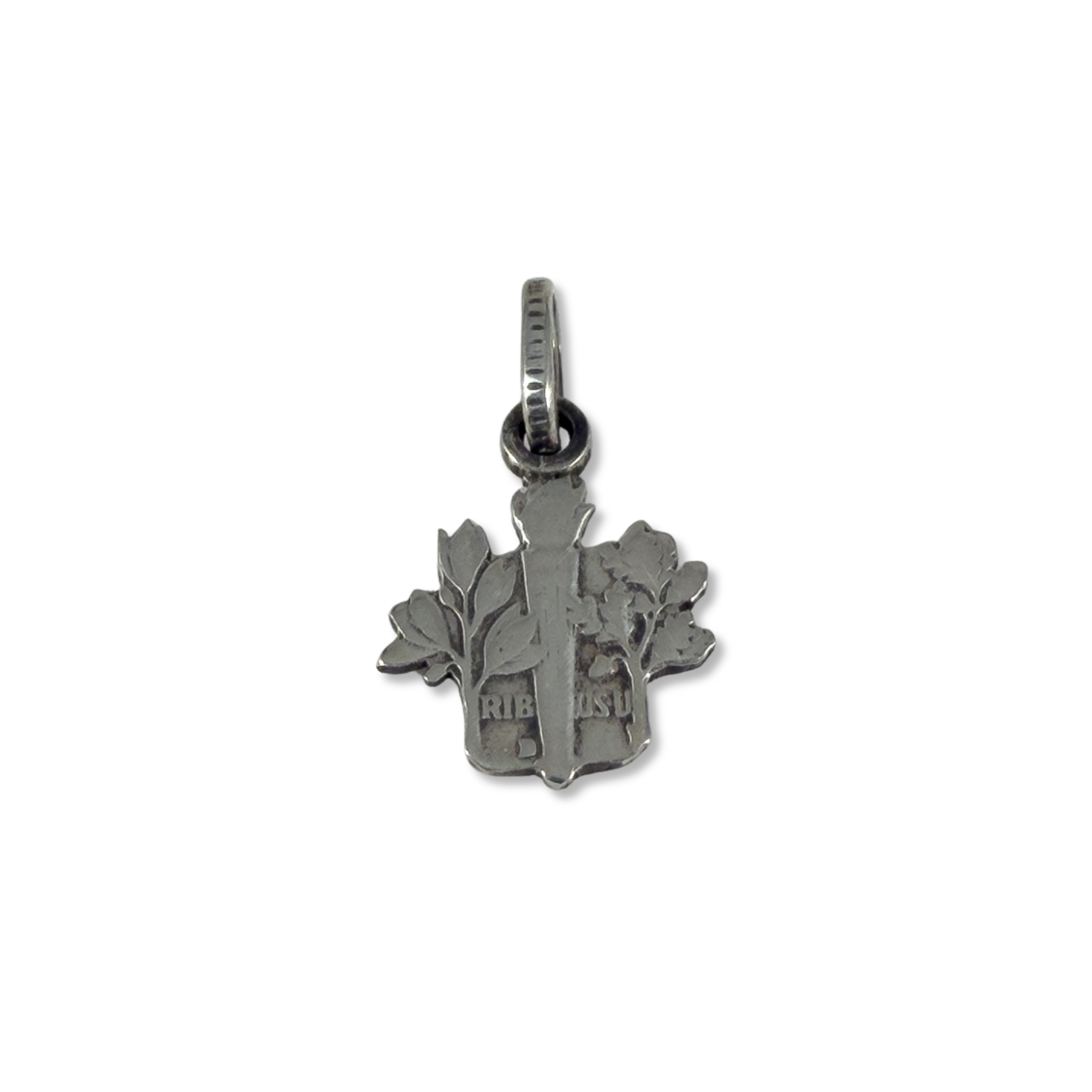 Roosevelt Dime Tails Cutout Pendant