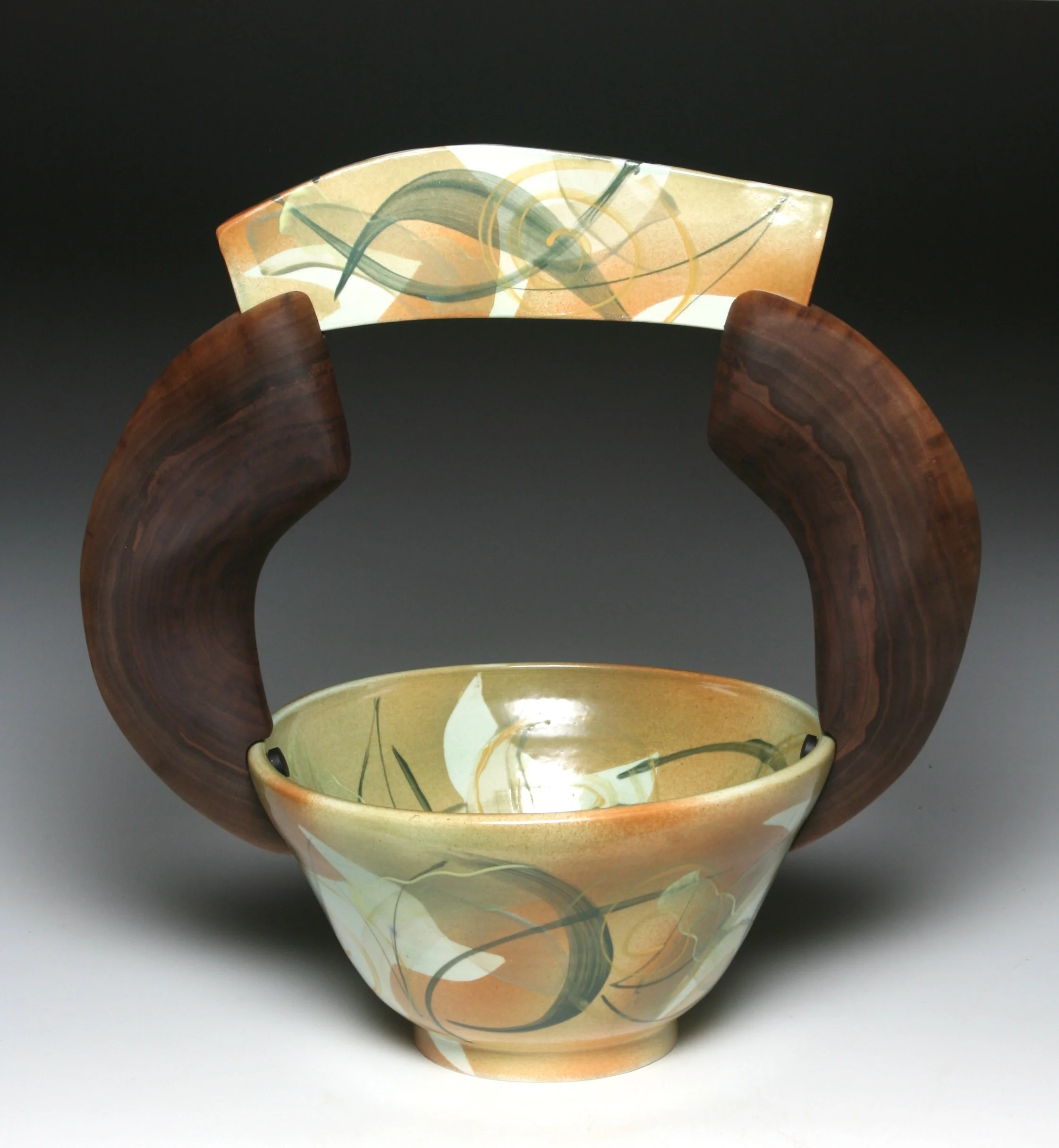 Black Walnut Green Swoosh Basket