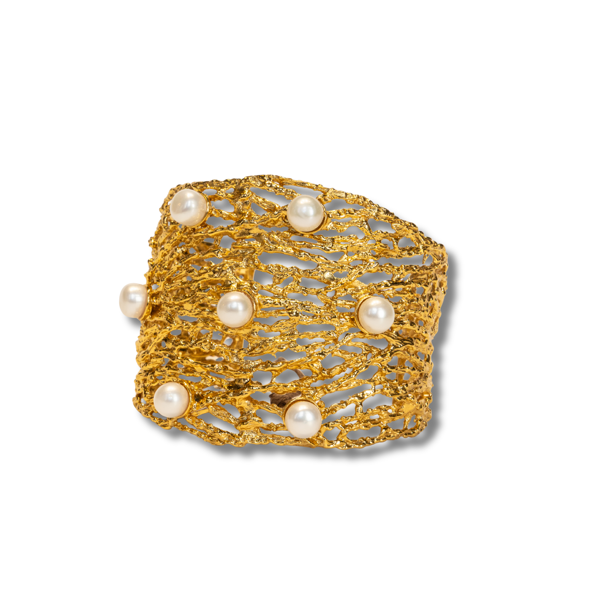 Pearl and 18K Gold-Plated Bracelet (Large)