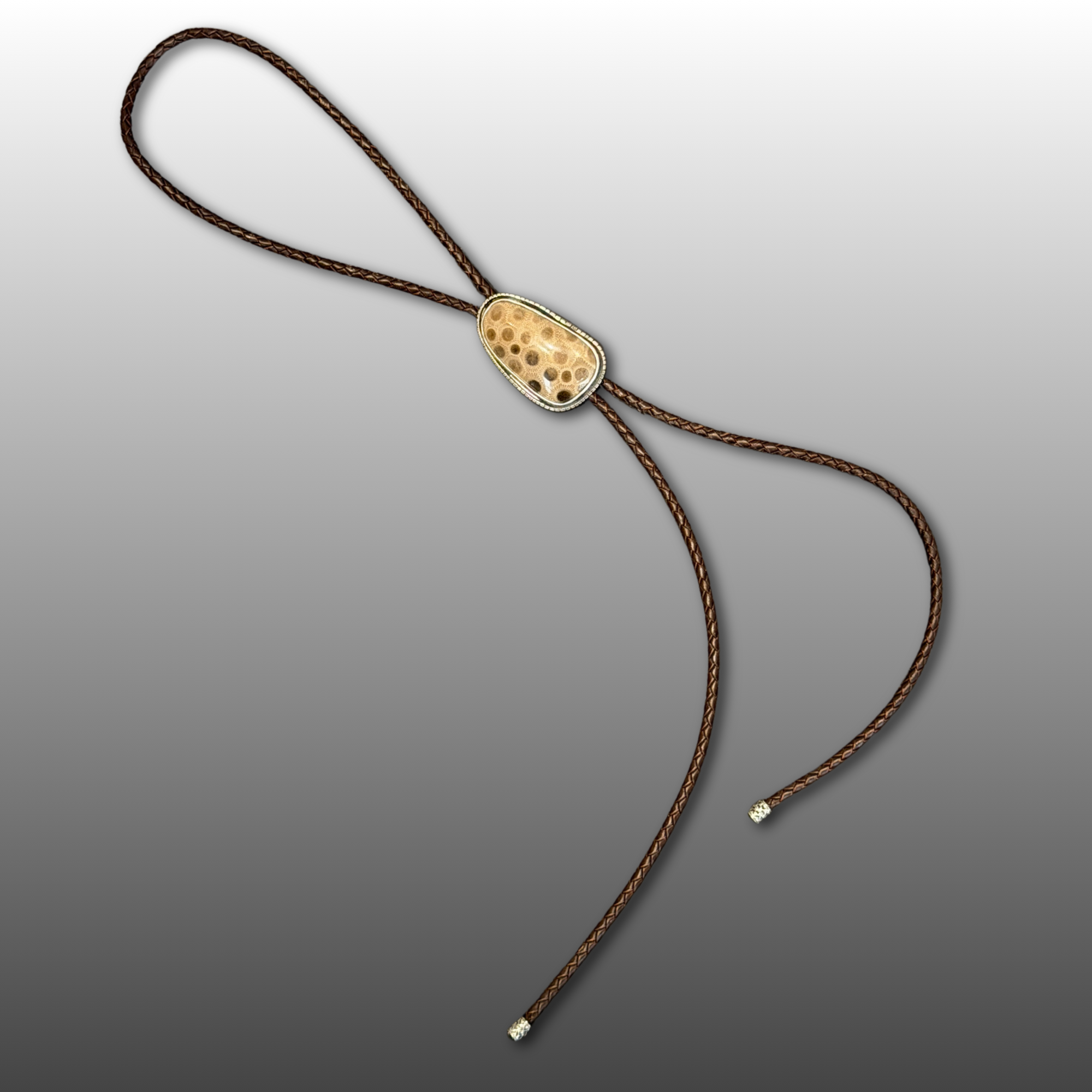 Petosky and Dark Brown Braid Bolo