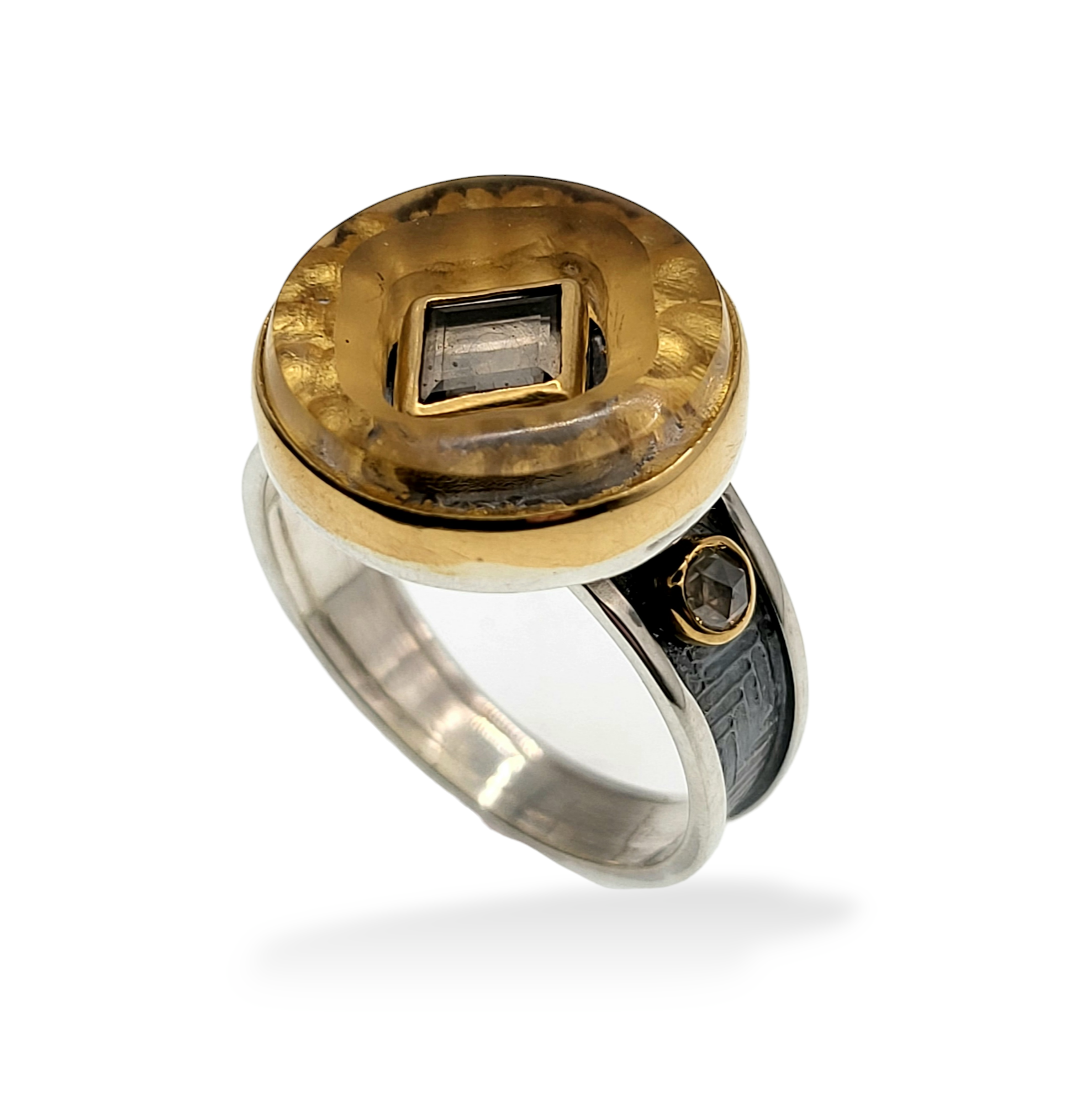 Sapphire Gold Bubble Ring