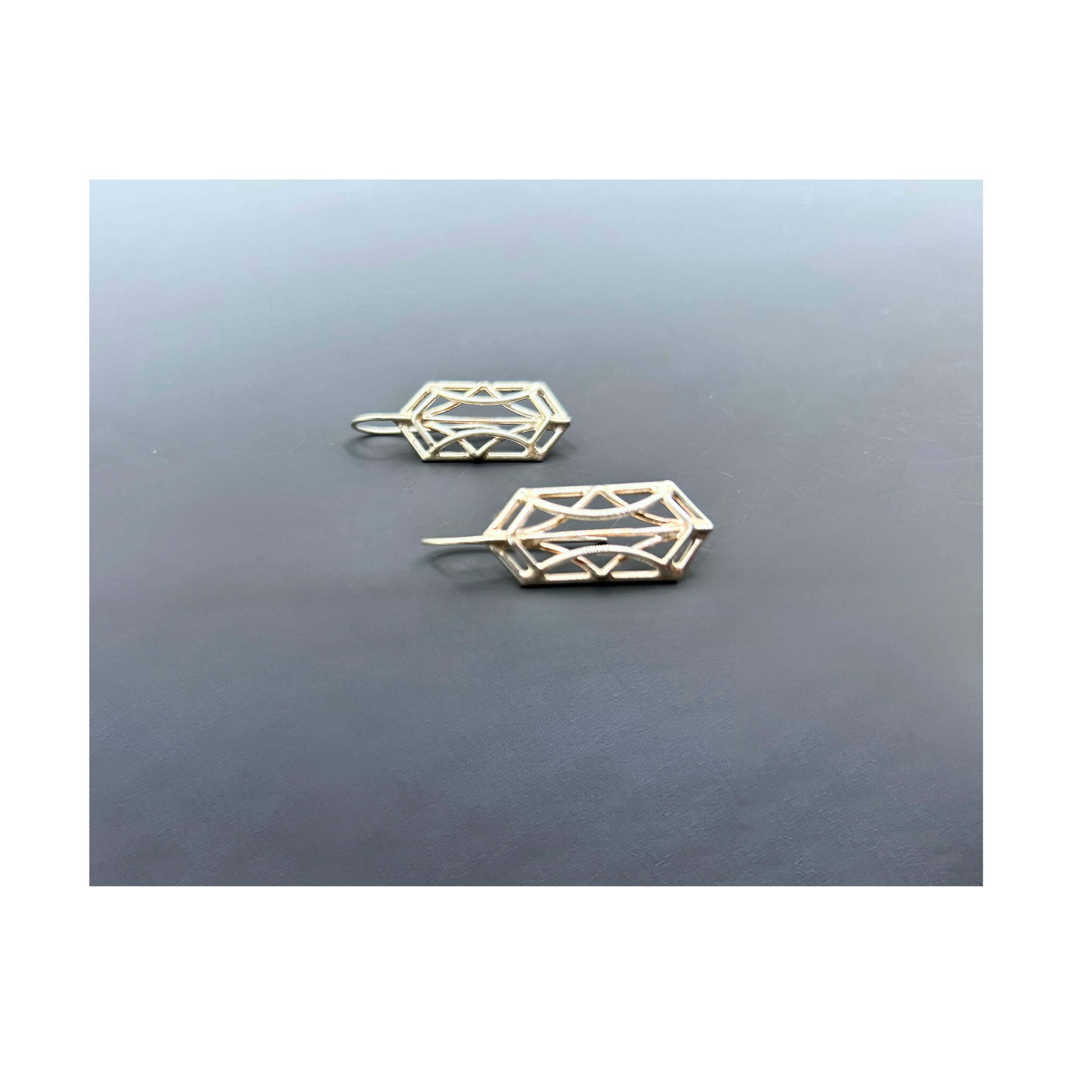Deco Hexagon Medium Earrings