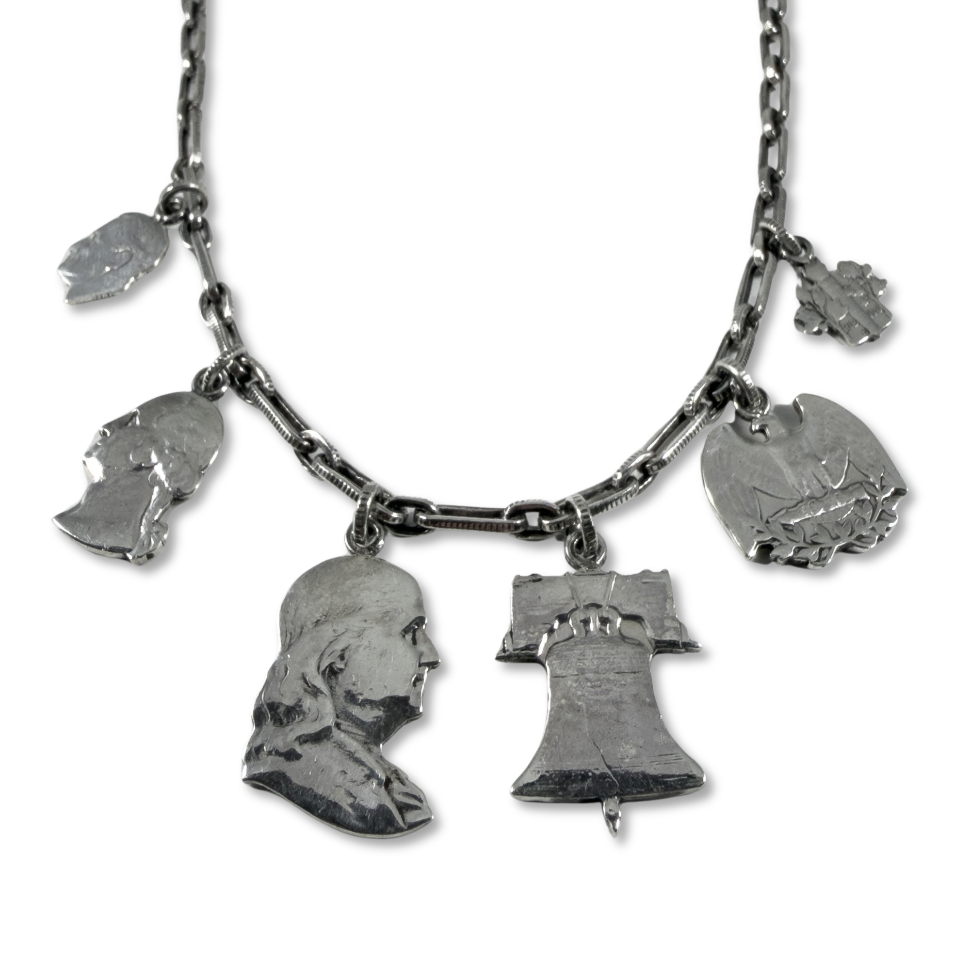 Roosevelt Dime Heads & Tails Charm Necklace