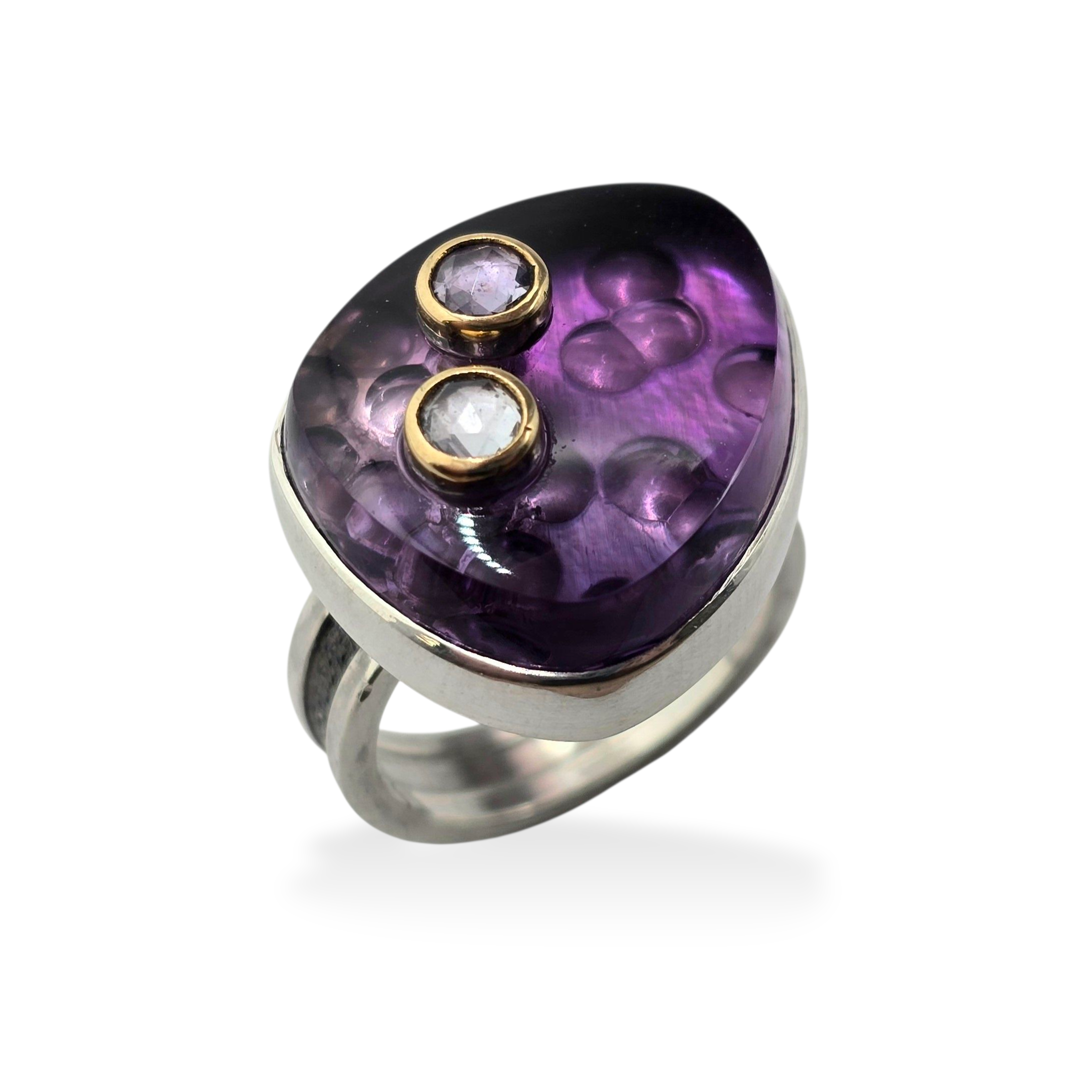 Amethyst Bubble Ring