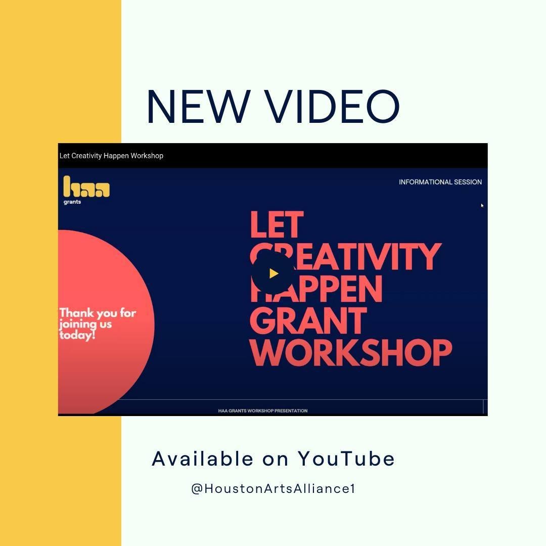 🚀 Only 5 days left to seize your opportunity! The Let Creativity Happen grant program closes April 23rd at 11:59 pm CT. Watch our latest recorded LCH Grants Workshop video for insights to fuel your application. 

🚀 &iexcl;Solo quedan 5 d&iacute;as 