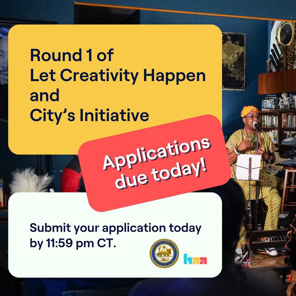 🚨Attention Artists, Creatives &amp; Nonprofit Organizations! 🚨 Don&rsquo;t let time slip away! ⏰ Round 1 deadlines for Let Creativity Happen and City&rsquo;s Initiative grants are TODAY at 11:59 pm CT. 🖌️🎭🎶🎨✨
&nbsp;
Grant programs City&rsquo;s 