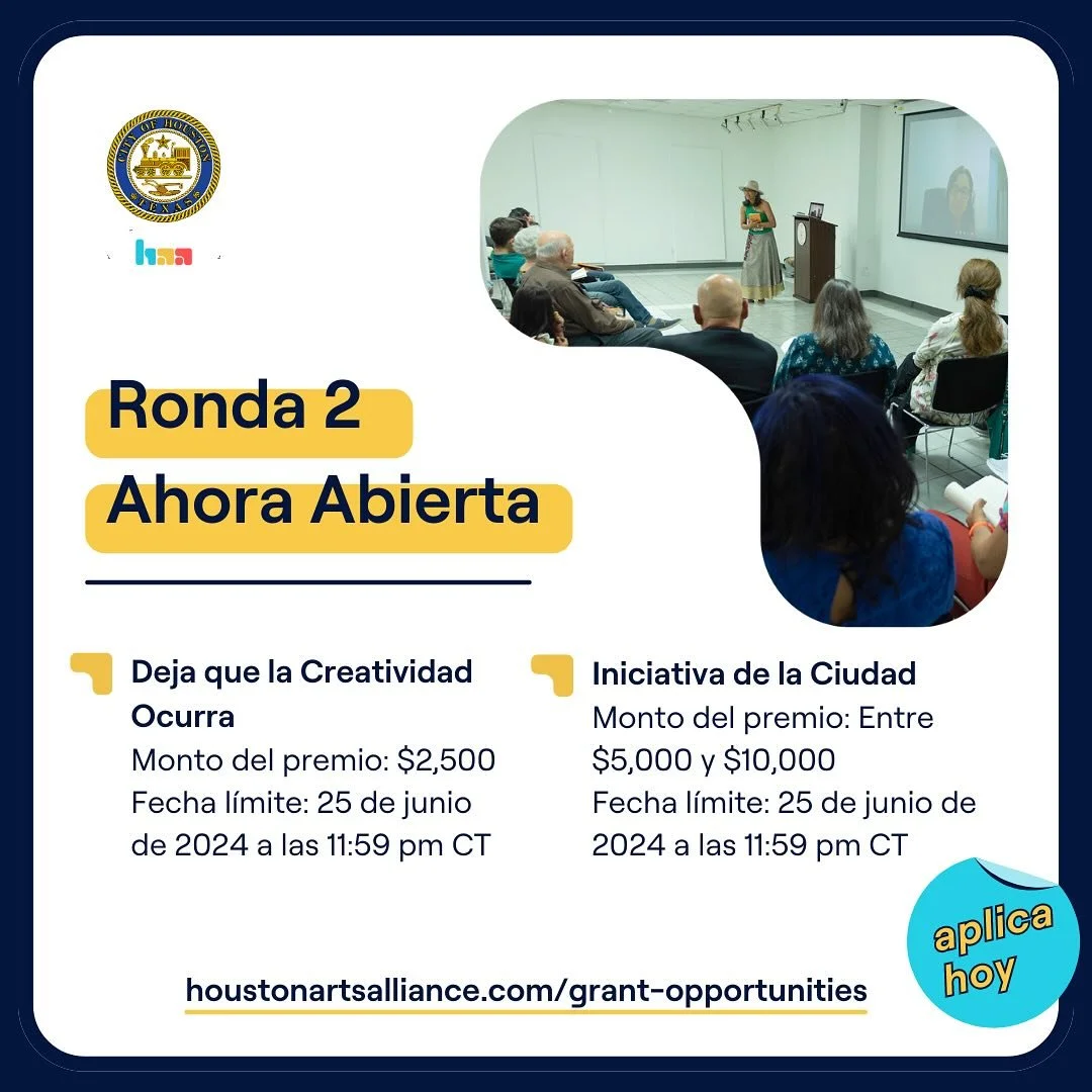 📣&nbsp;&iexcl;La Ronda 2 de Solicitudes de Becas Financiadas por la Ciudad ya est&aacute; abierta! Aplica para los Programas de Becas Iniciativa de la Ciudad y Deja Que la Creatividad Ocurra.&nbsp;

⏰ Fecha l&iacute;mite: 25 de junio de 2024 a las 1