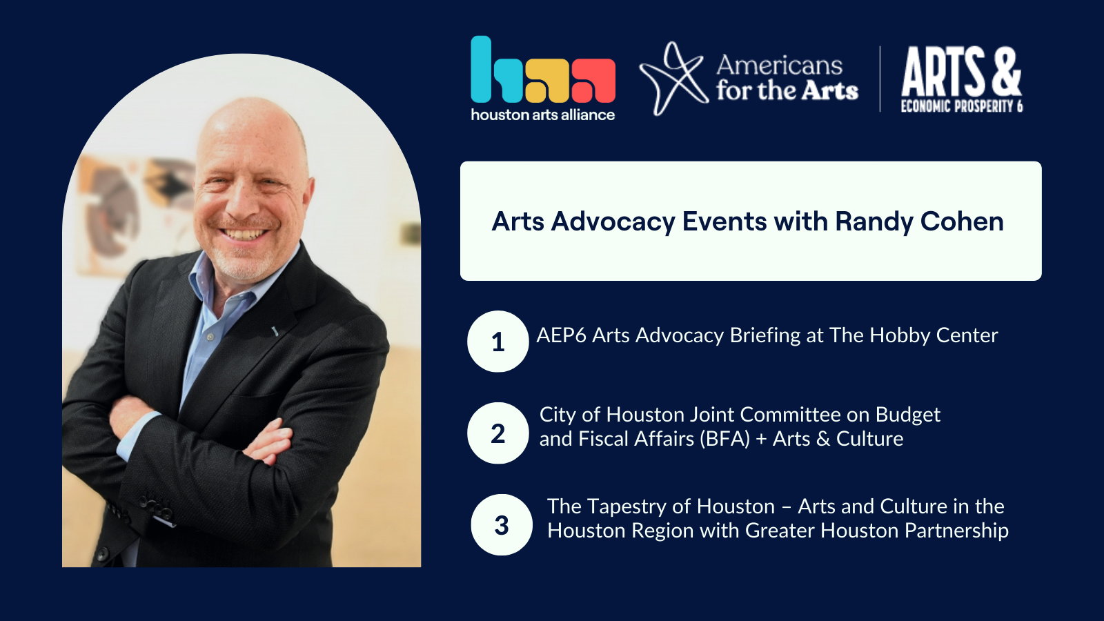 Arts Advocacy Events with Randy Cohen