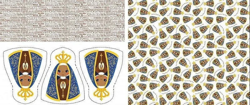 Painel Almofada - Nossa Senhora Aparecida - 60x150cm