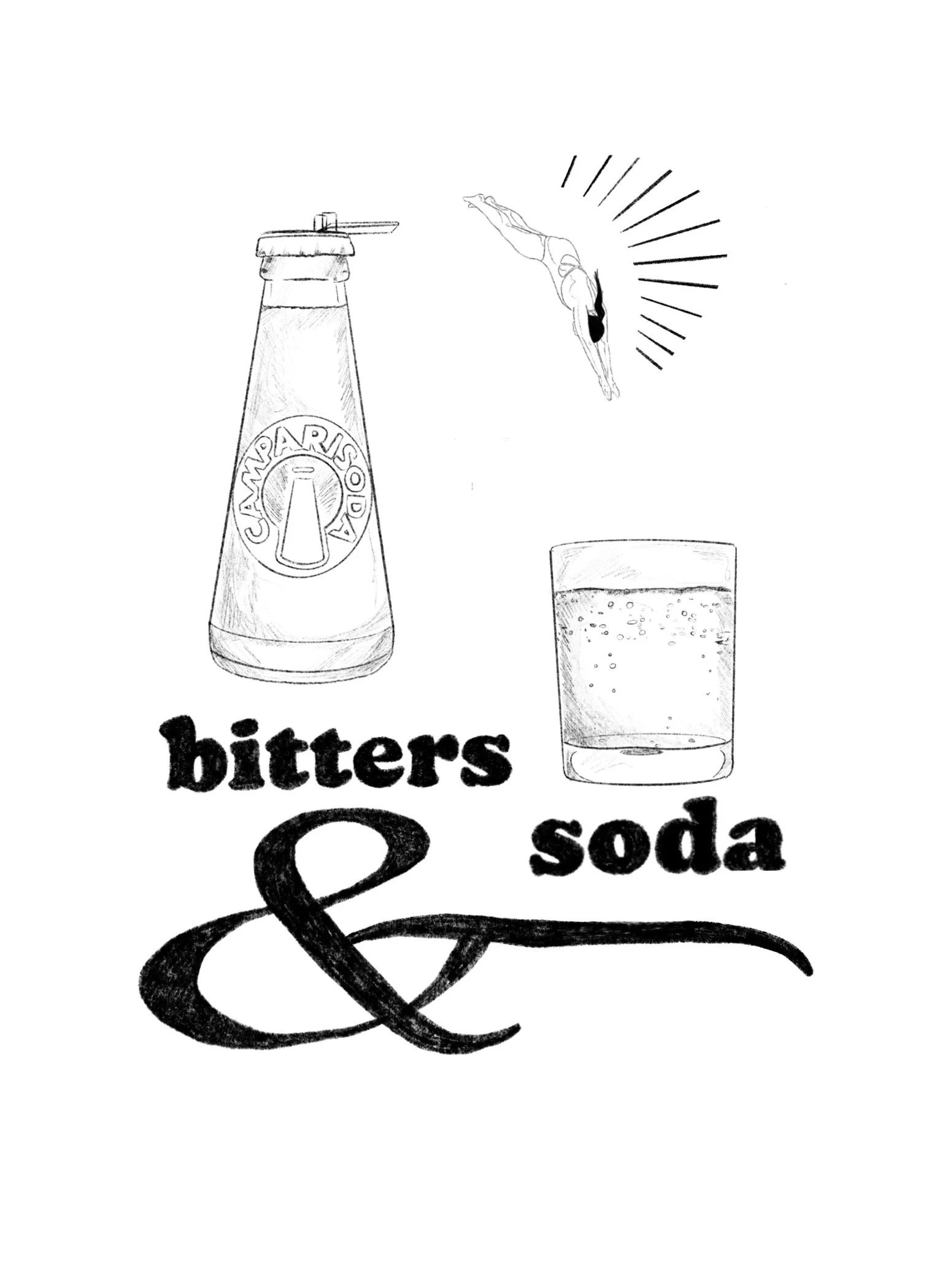 Drink poster - bitters & soda
