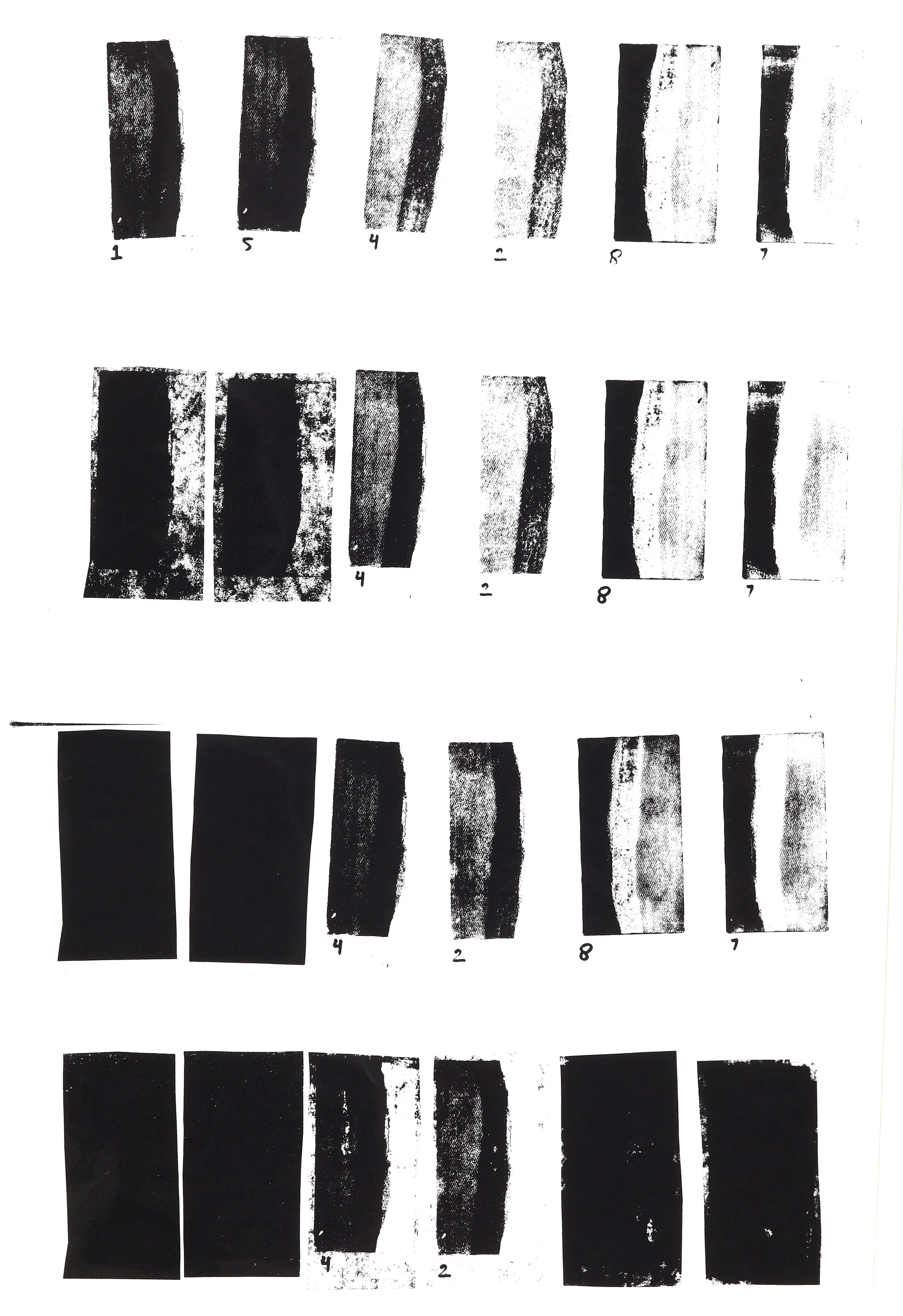 exposing intaglio plates onto a screen tests