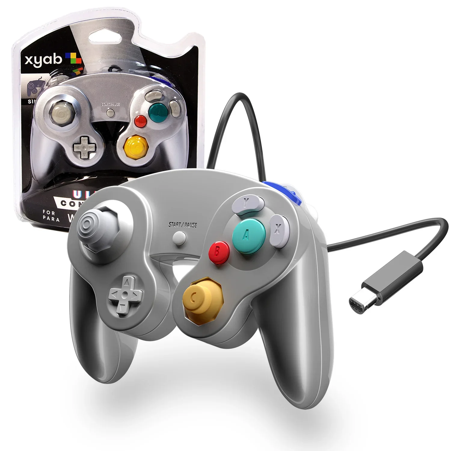 XYAB Premium Silver Nintendo GameCube & Wii/Wii U Controller