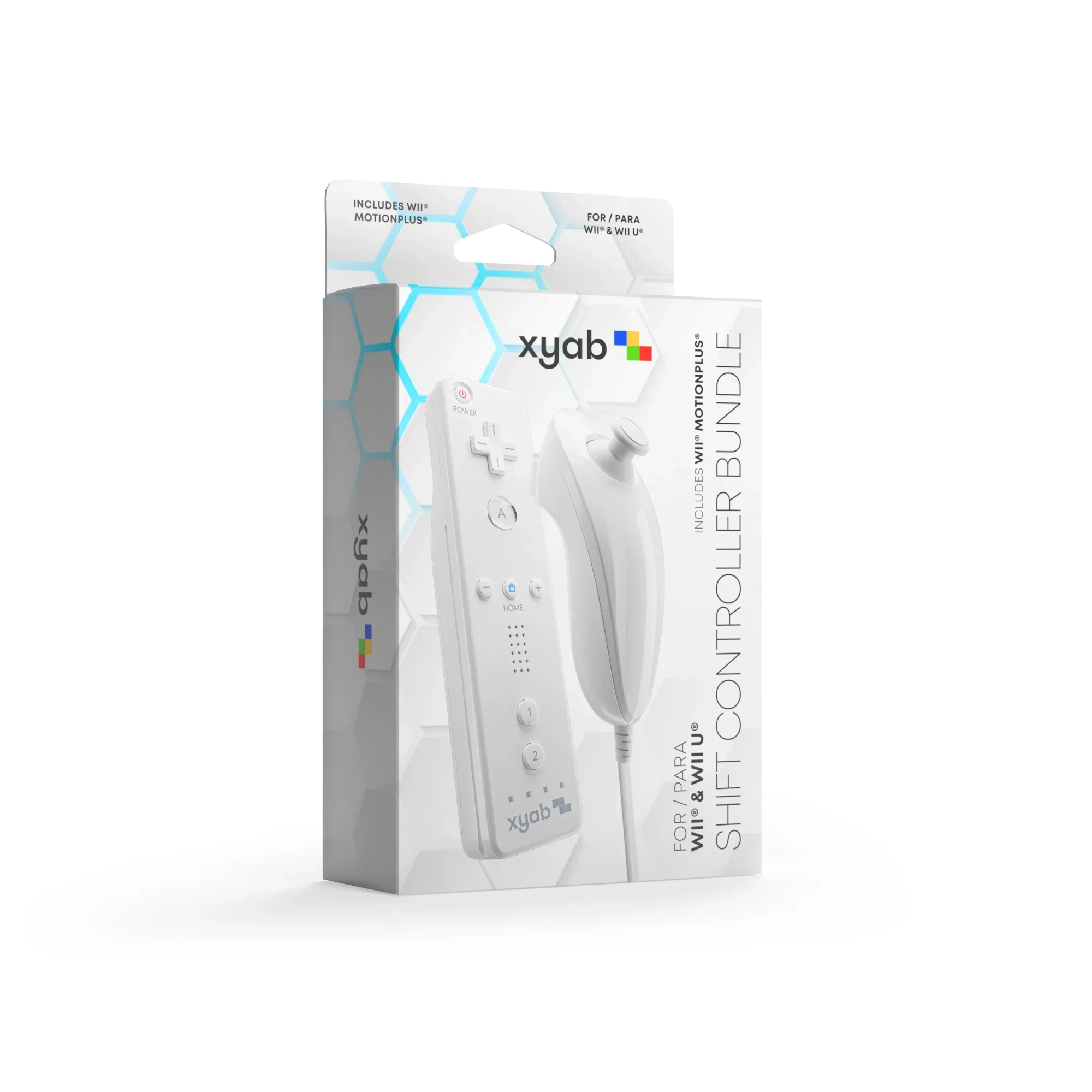 XYAB Premium White Wii Motion Plus Wireless Controller Bundle