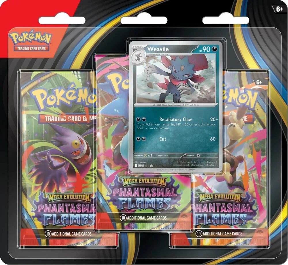 Phantasmal Flames 3 Pack Blister [Weavile] - ME02