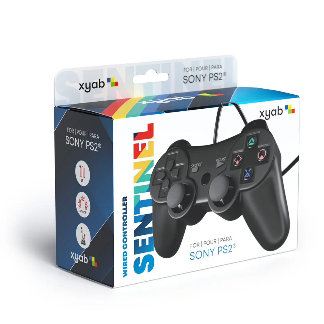 XYAB Premium Black PlayStation 2 Controller