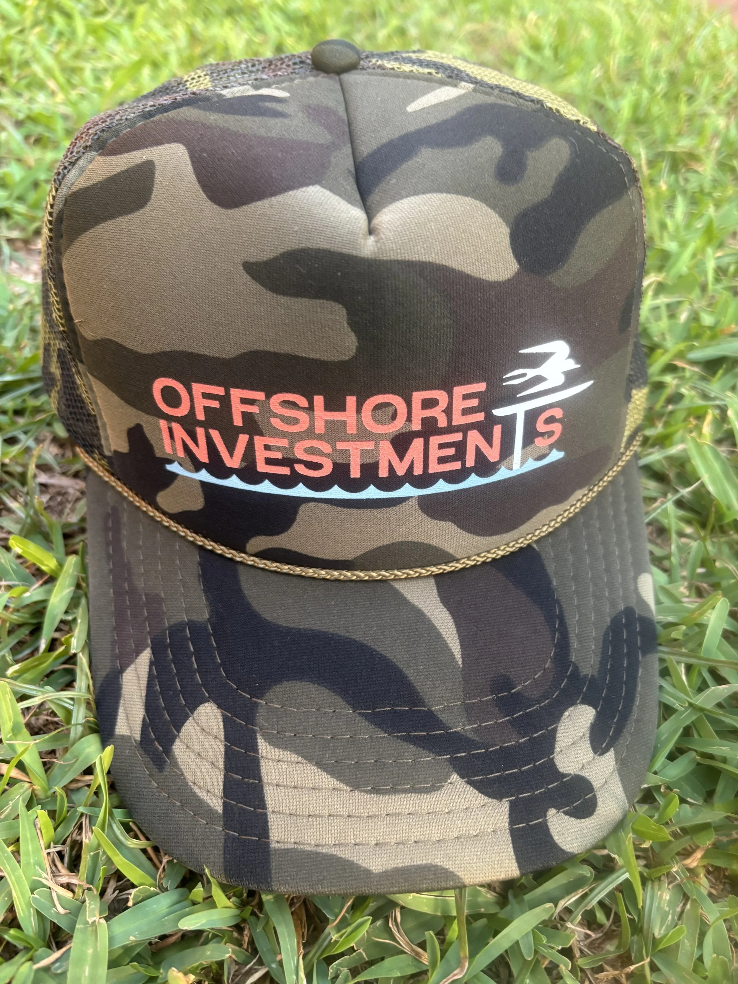 Offshore Investments Camo Trucker