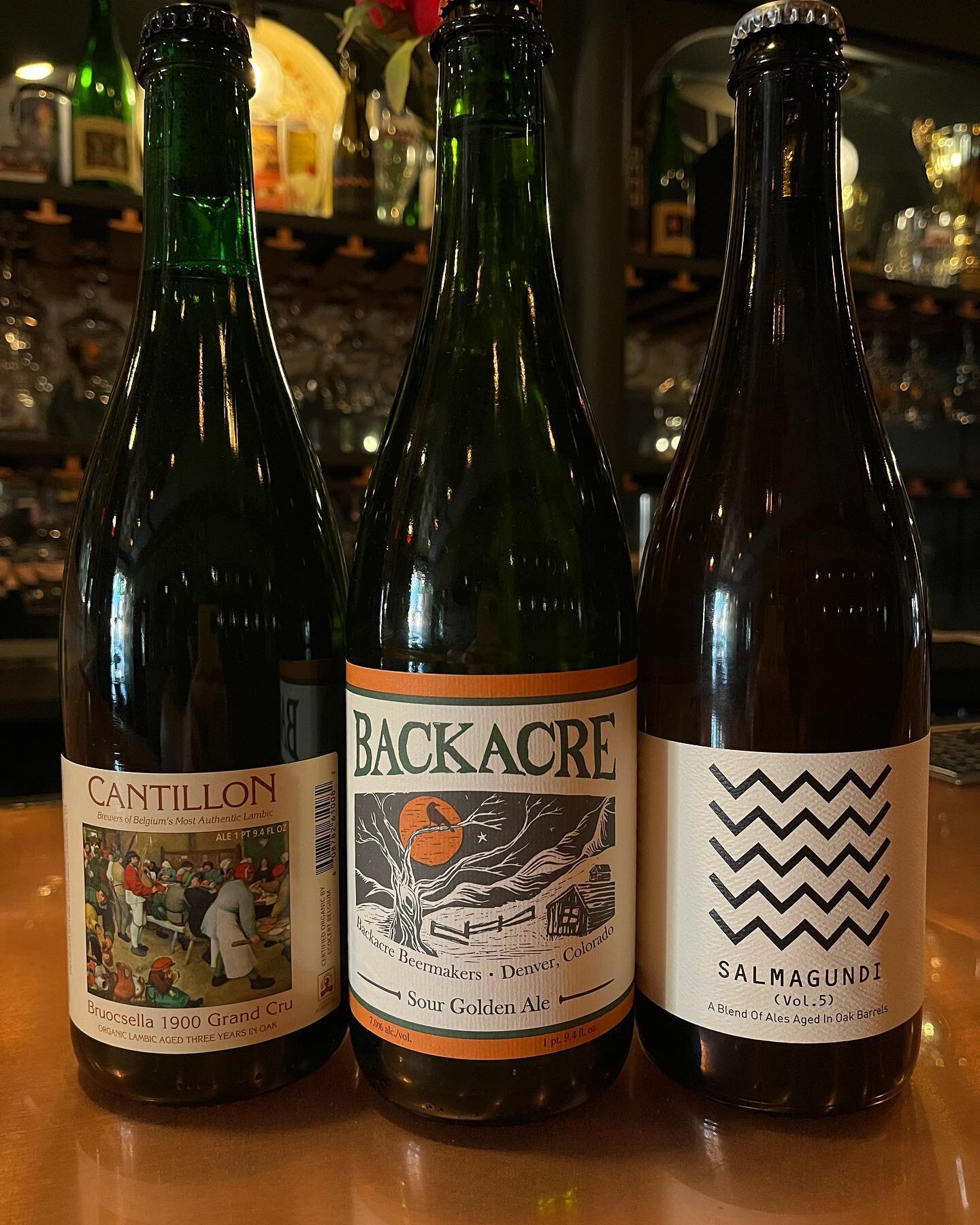 Tonight&rsquo;s by the glass specials!! ⛓️

@brasseriecantillonofficiel Bruocella 1990 Grand Cru - 3 years old unblended lambic 

@backacrebeermakers Belgian inspired barrel aged sour ale 

@weaverhollow Salgamundi Vol 5 Blended farmhouse ale

#farmh