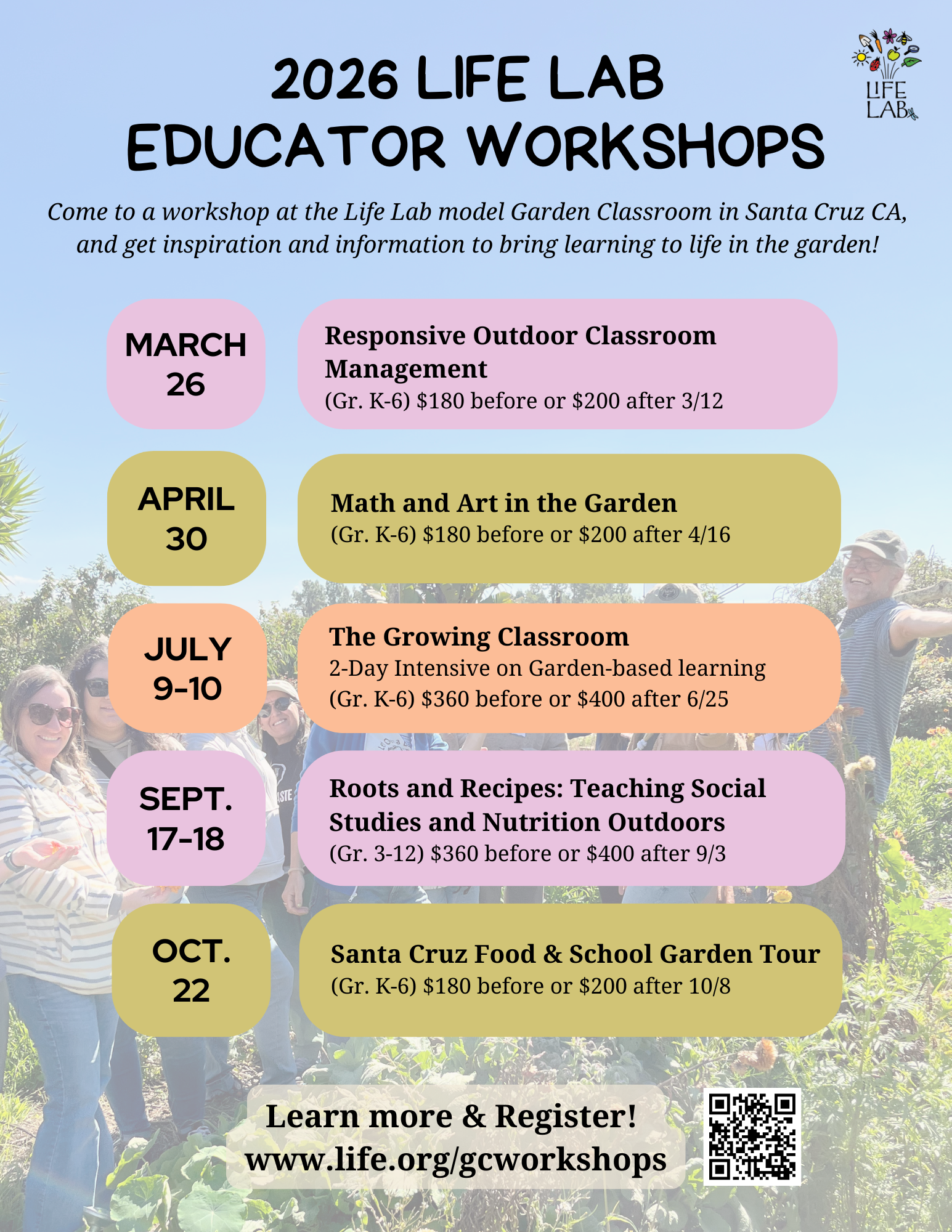 2026 Life Lab Educator Workshops